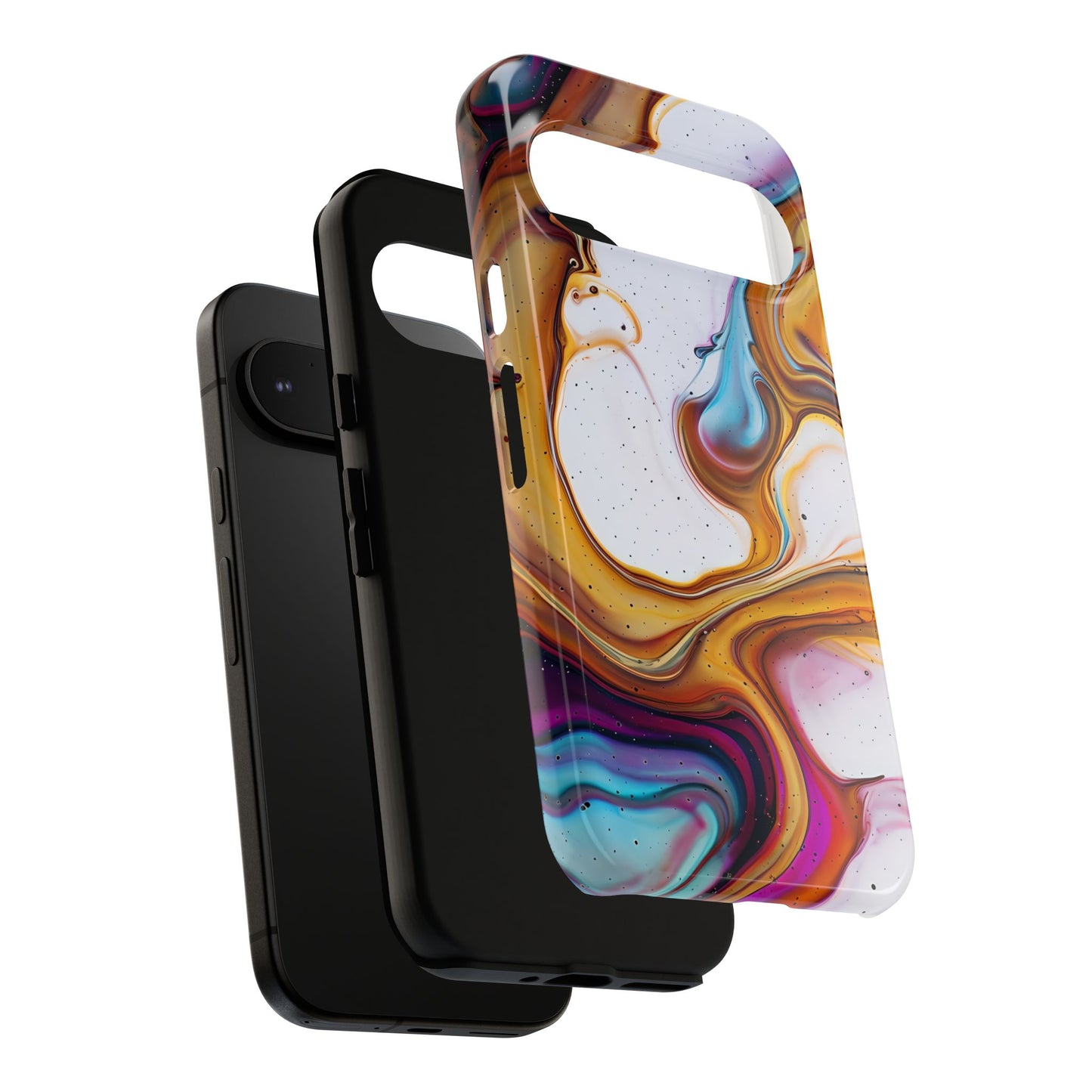 Artistic Phone Case, Tough Cases with Colorful Marble Design