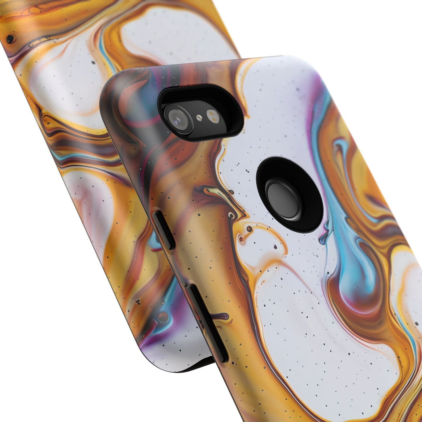 Artistic Phone Case, Tough Cases with Colorful Marble Design