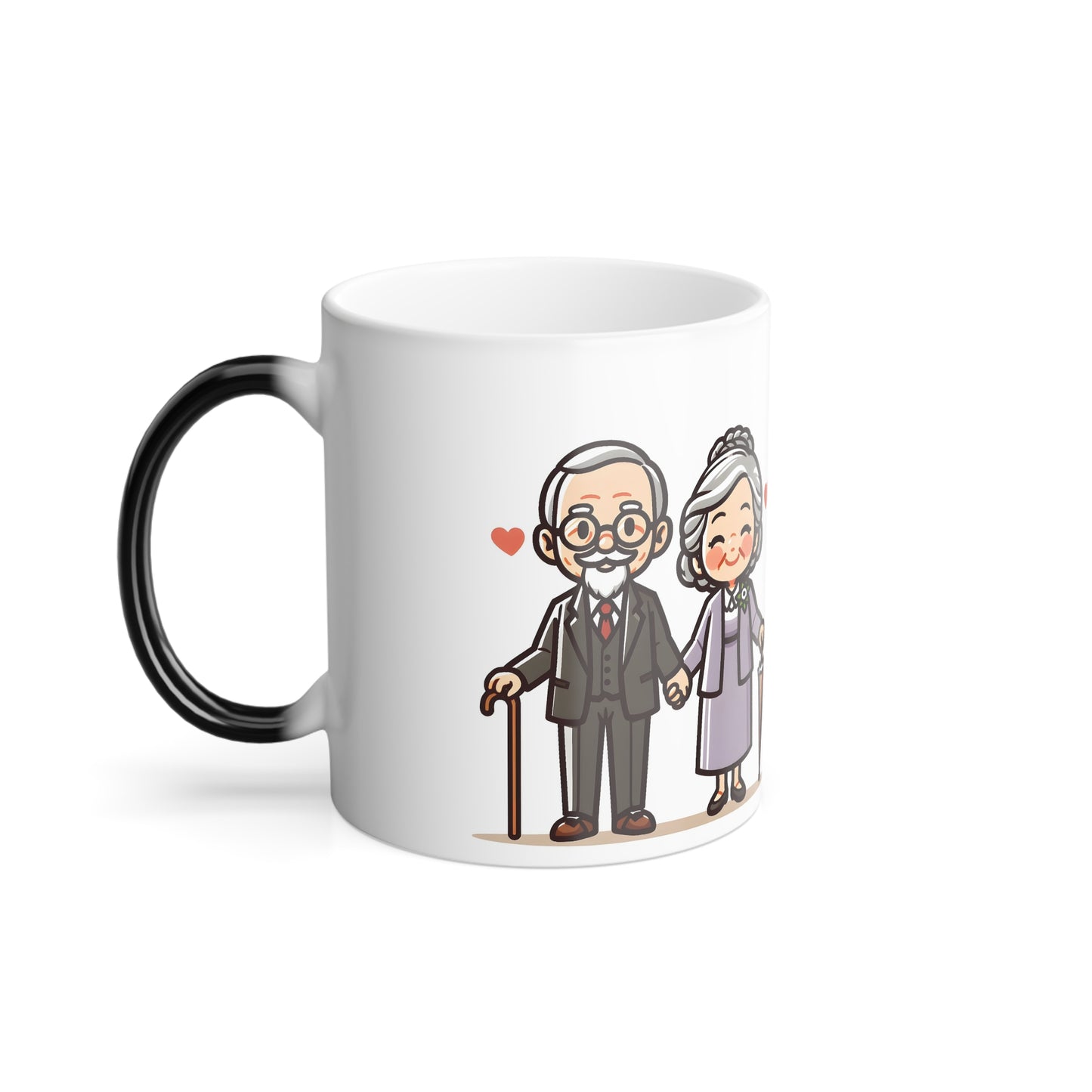 Color Morphing Mug with Sweet Grandparents Design | Perfect Gift for Grandma and Grandpa, Family Love Mug,