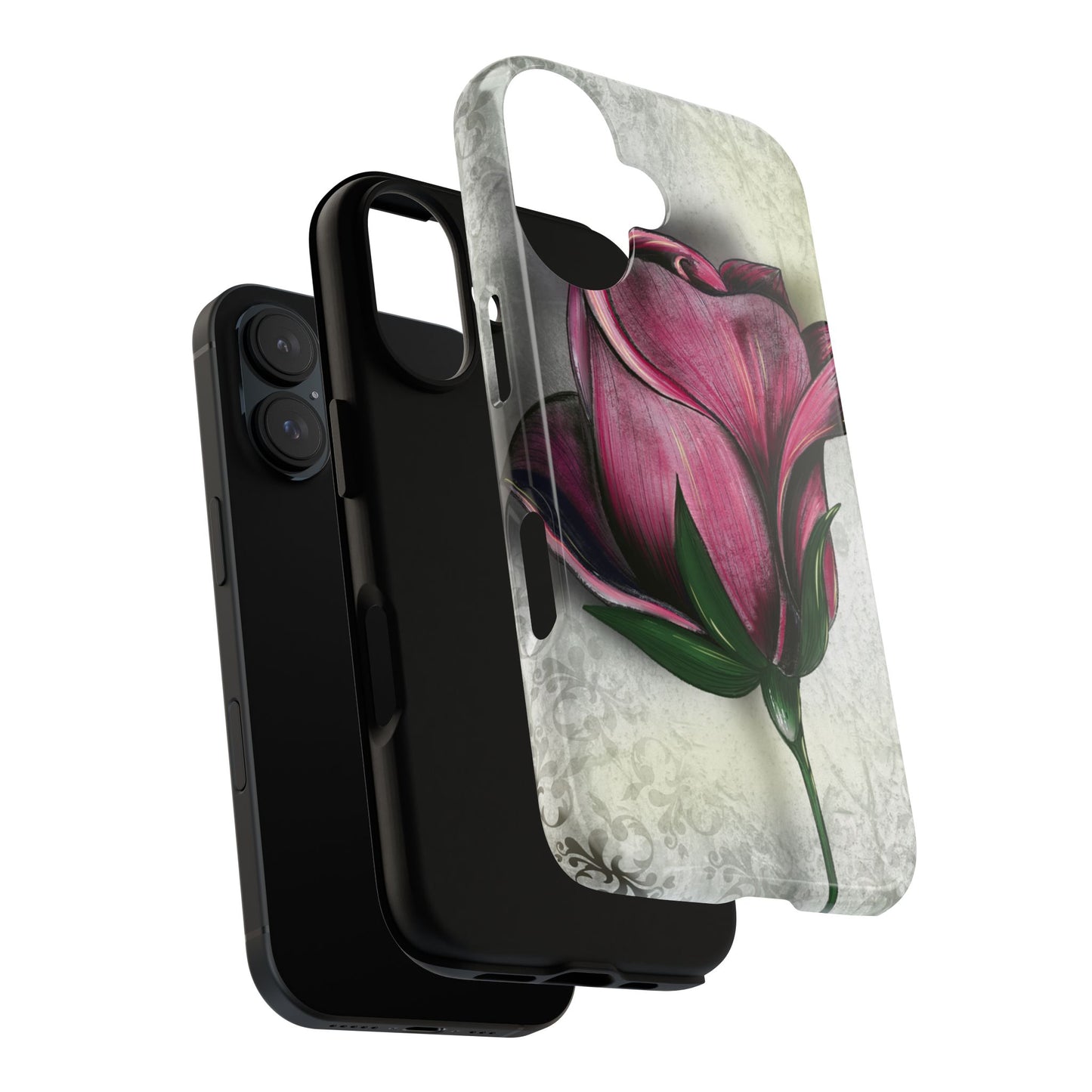 Rose Phone Case – Tough Cases, Floral Phone Cover, Gift for Her, Minimalist Design, Nature Lover's Accessory, Birthday Gift Idea
