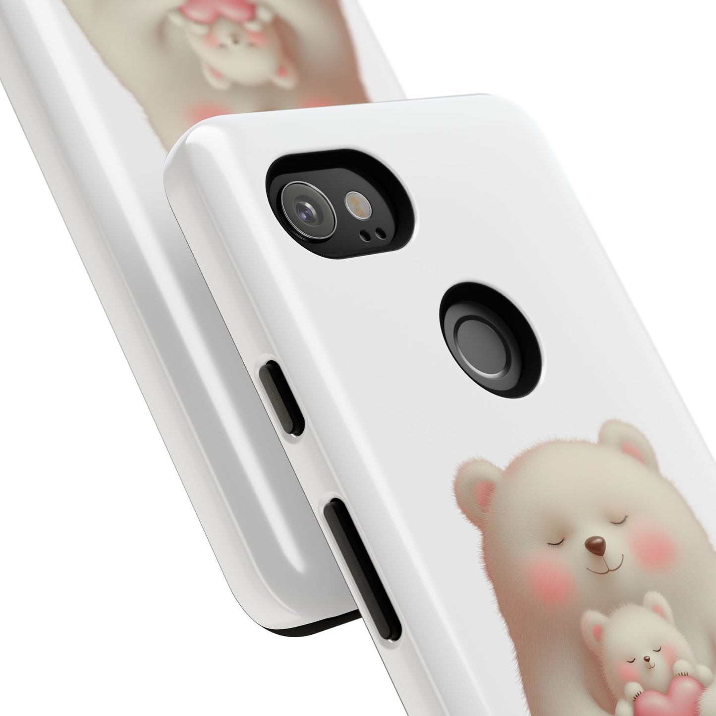 Cute Bear Phone Case, Tough Cases, Animal Lover Gift, Kids Accessories, Mother’s Day, Heartwarming Design