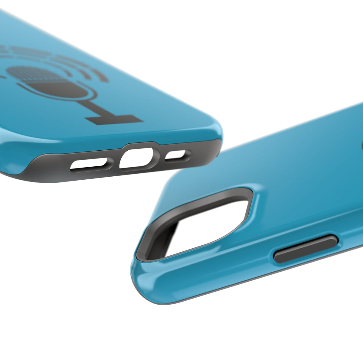 Phone Case — Retro Microphone Podcast Design, Magnetic Impact-Resistant