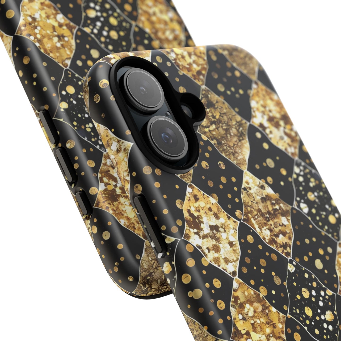 Elegant Gold & Black Phone Case for Tough Protection