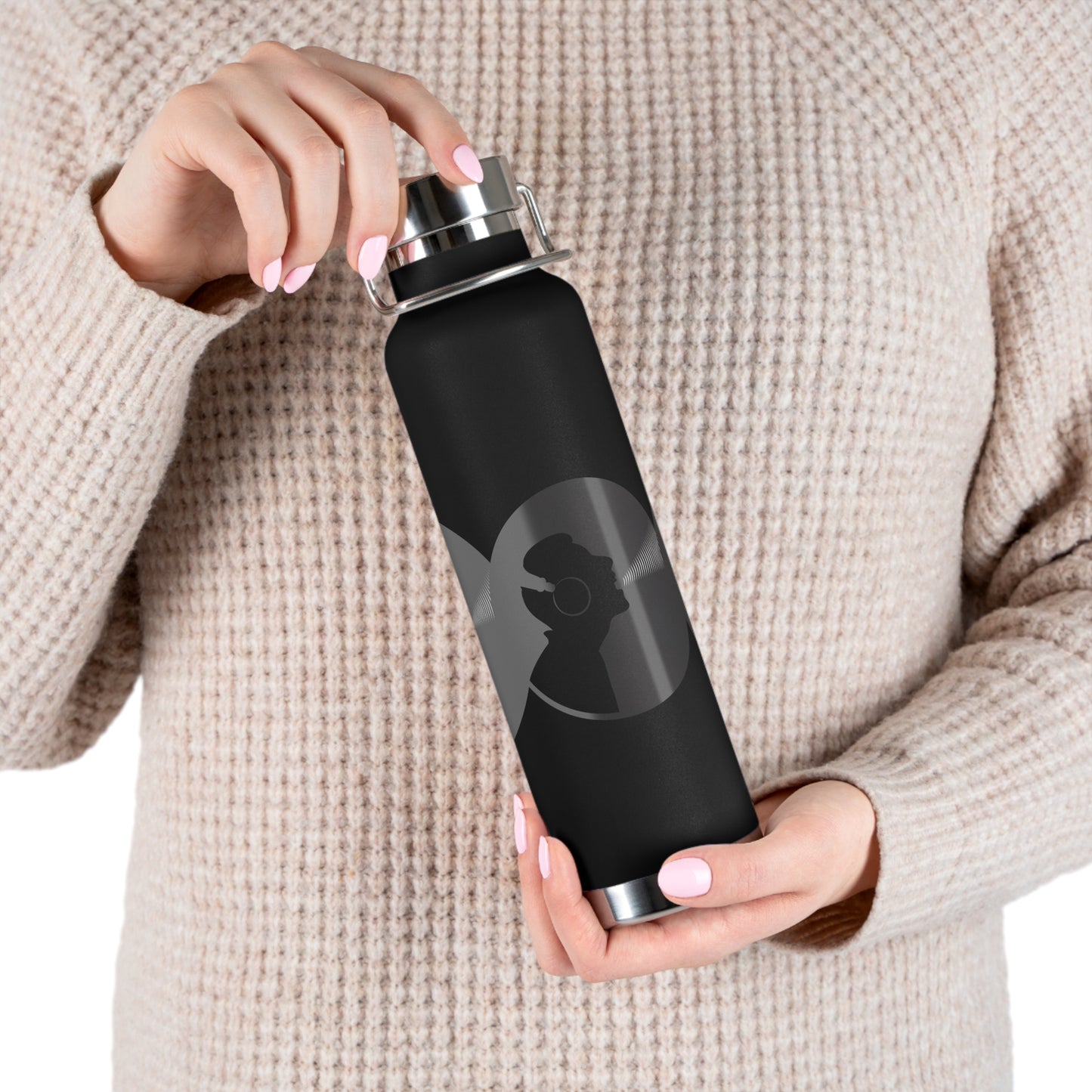 Stylish Copper Insulated Water Bottle for On-the-Go Hydration | Fitness, Travel, Eco-Friendly Gift, Unique Design, 22oz