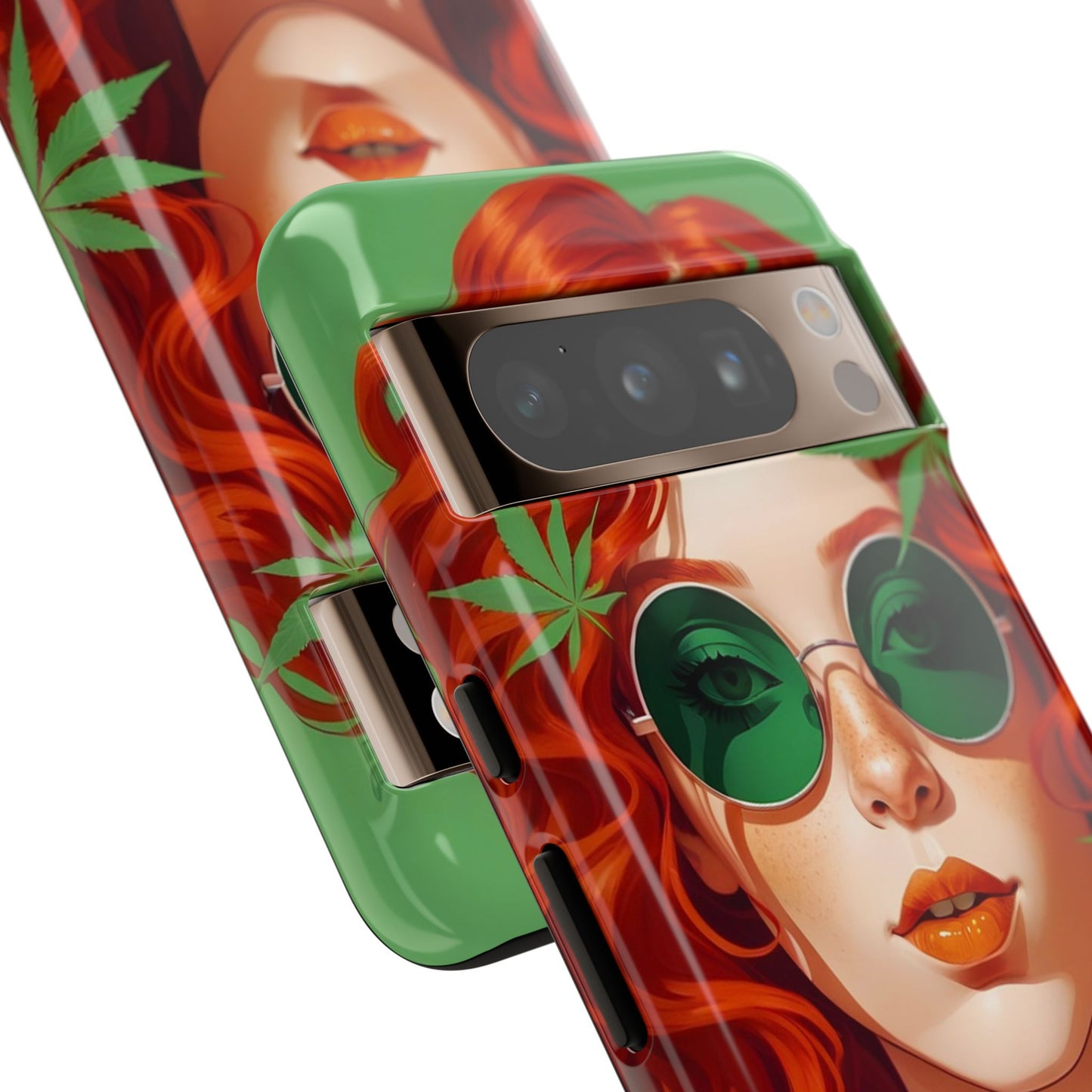 Vibrant Phone Case with Retro Greenery Design, Trendy Case for Casual Look, Gift for Her, Summer Vibes, Unique Phone Accessory