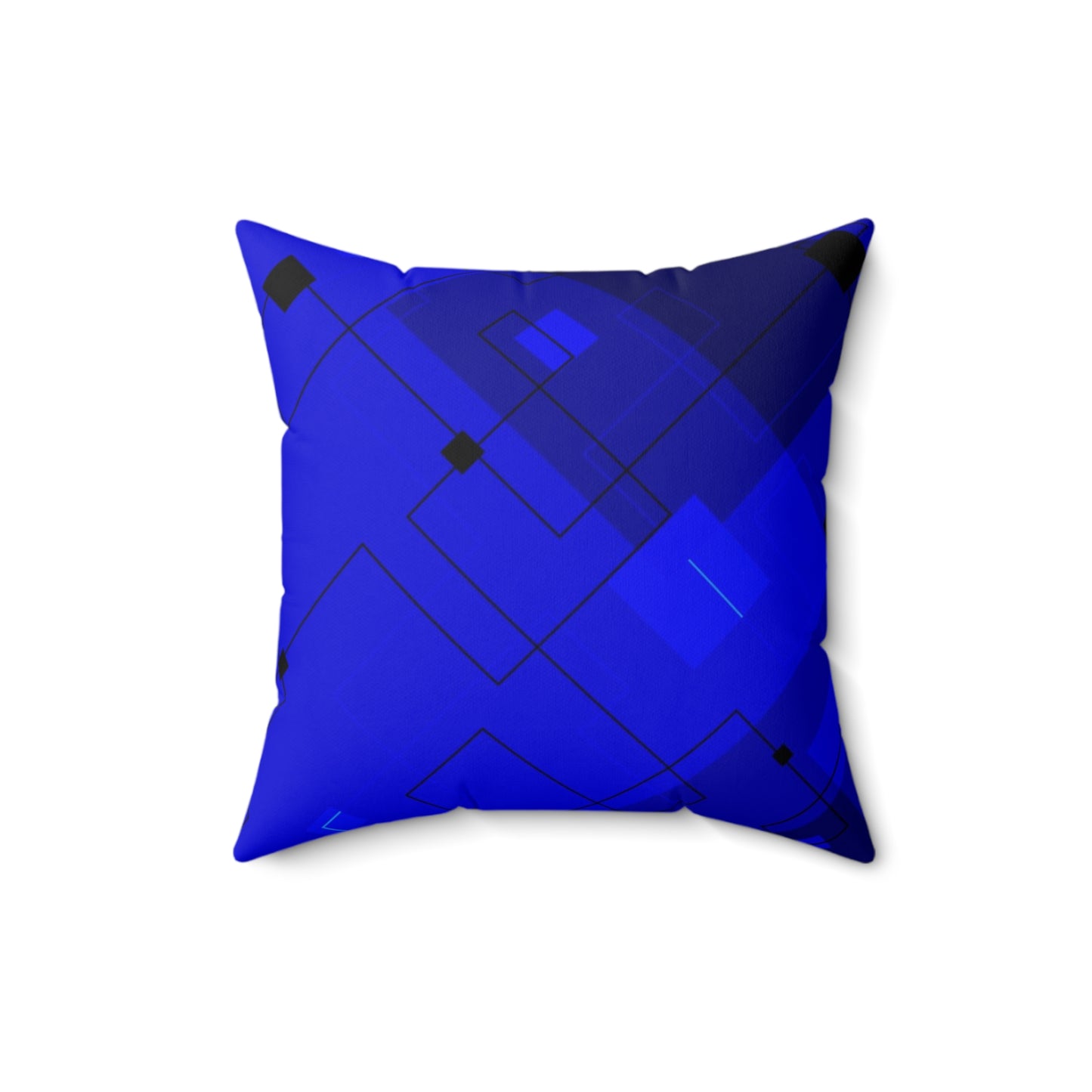 Modern Geometric Pillow | Decorative Throw Cushion, Home Decor, Living Room Accent, Gift Idea, Blue Abstract Design