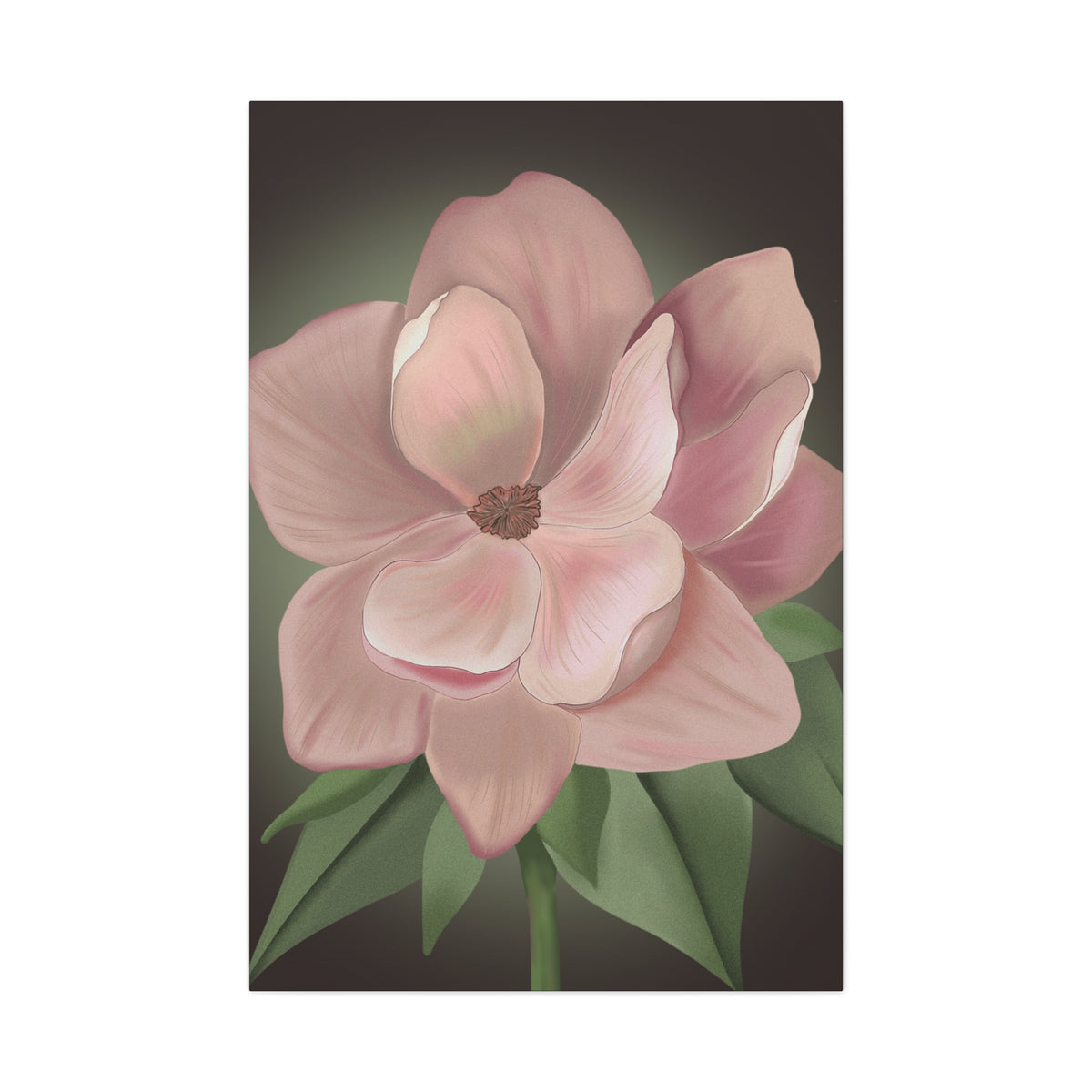 Matte Canvas, Stretched, 1.25" Pink Flowers