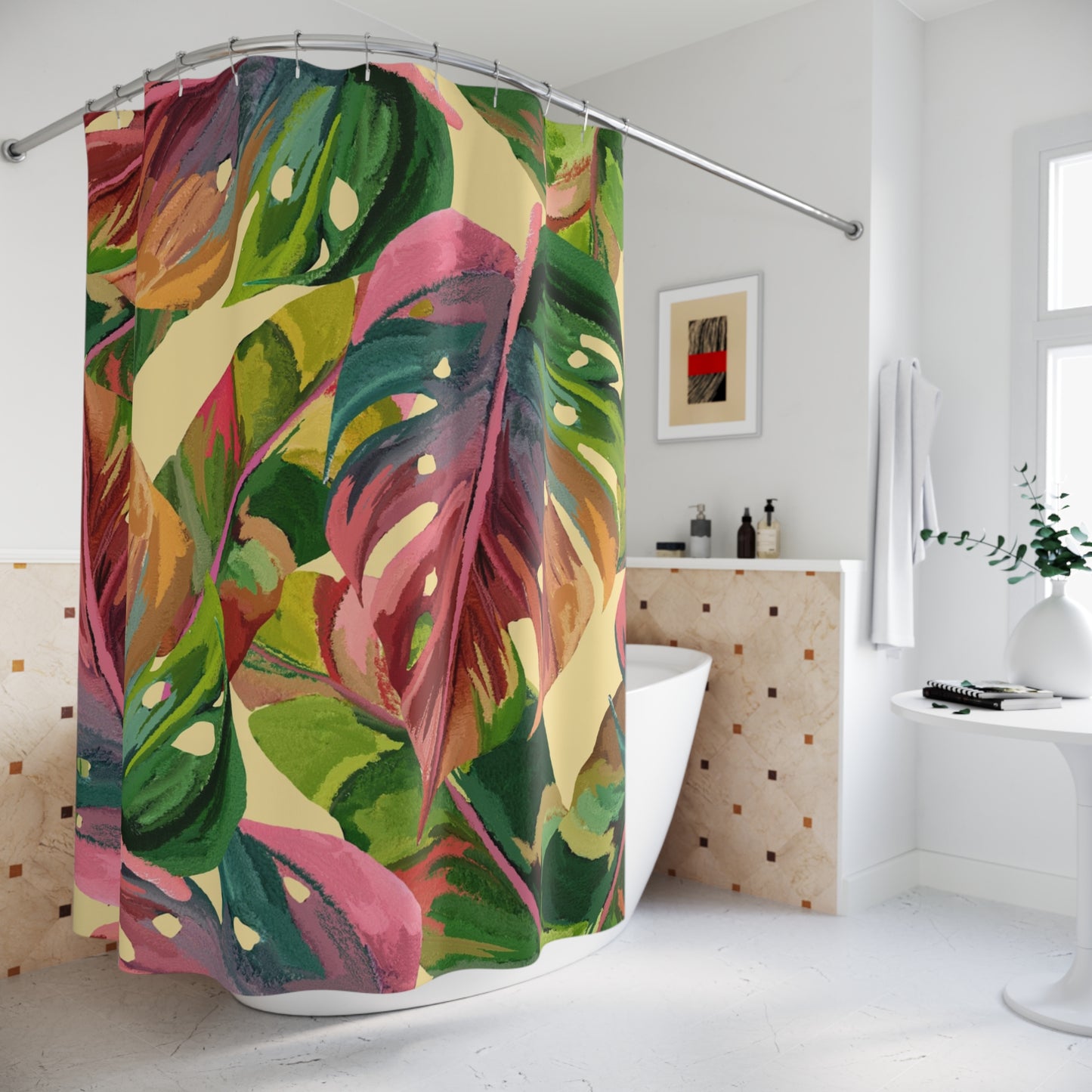 Tropical Leaf Shower Curtain