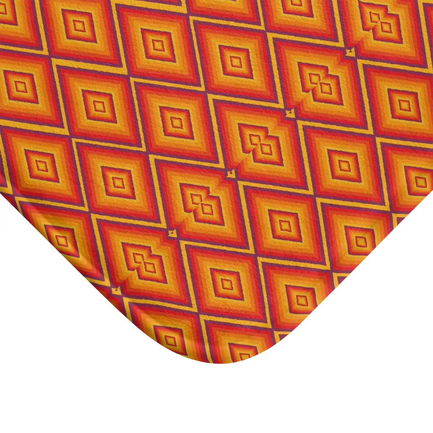 Vibrant Geometric Pattern Bath Mat | Bohemian Bathroom Decor, Non-Slip Mat, Easy-Clean Pad, Summer Vibes, Gift for Home