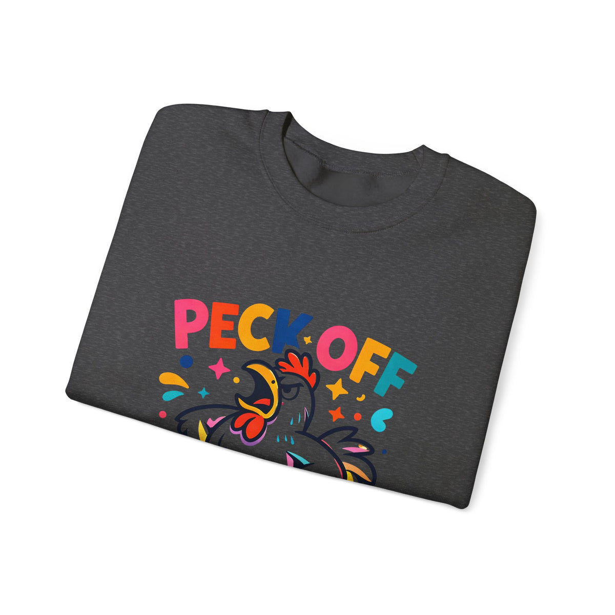 Peck Off Crewneck Sweatshirt – Funny Chicken Graphic Pullover