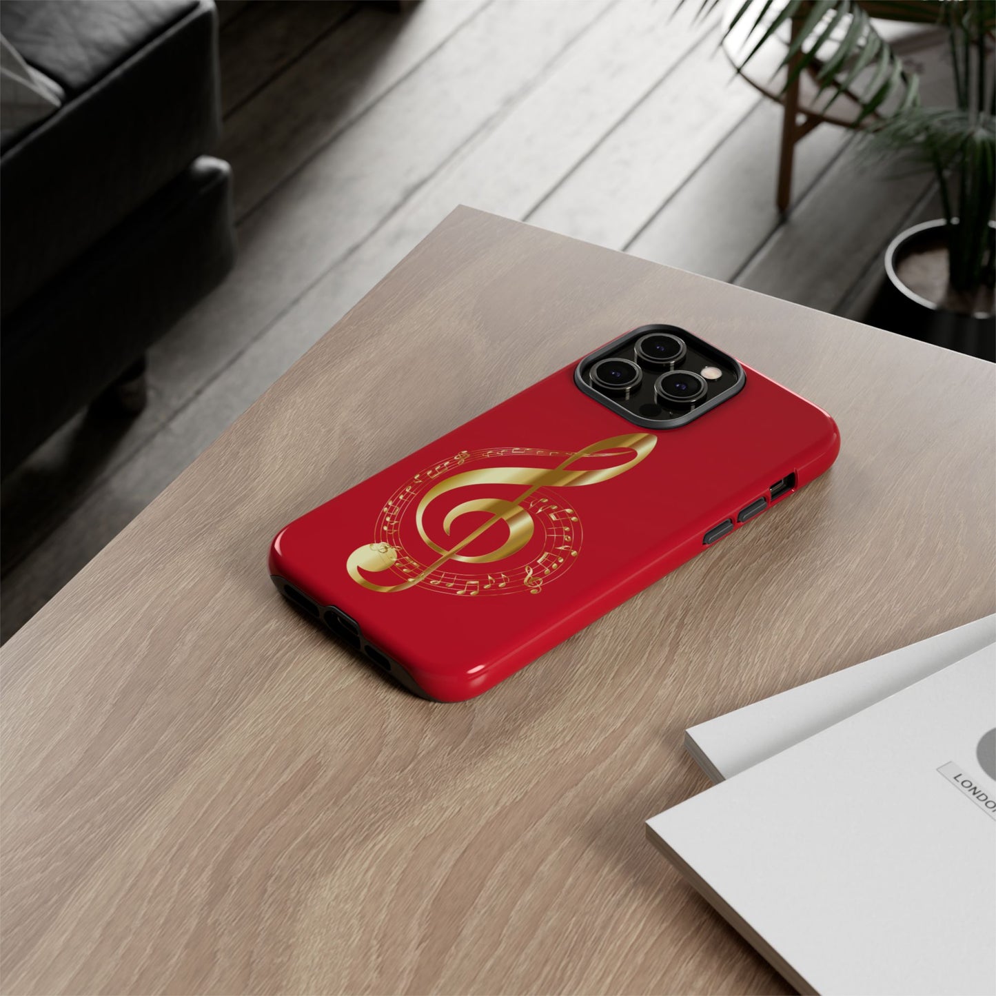 Tough Cases - Red Musical Note