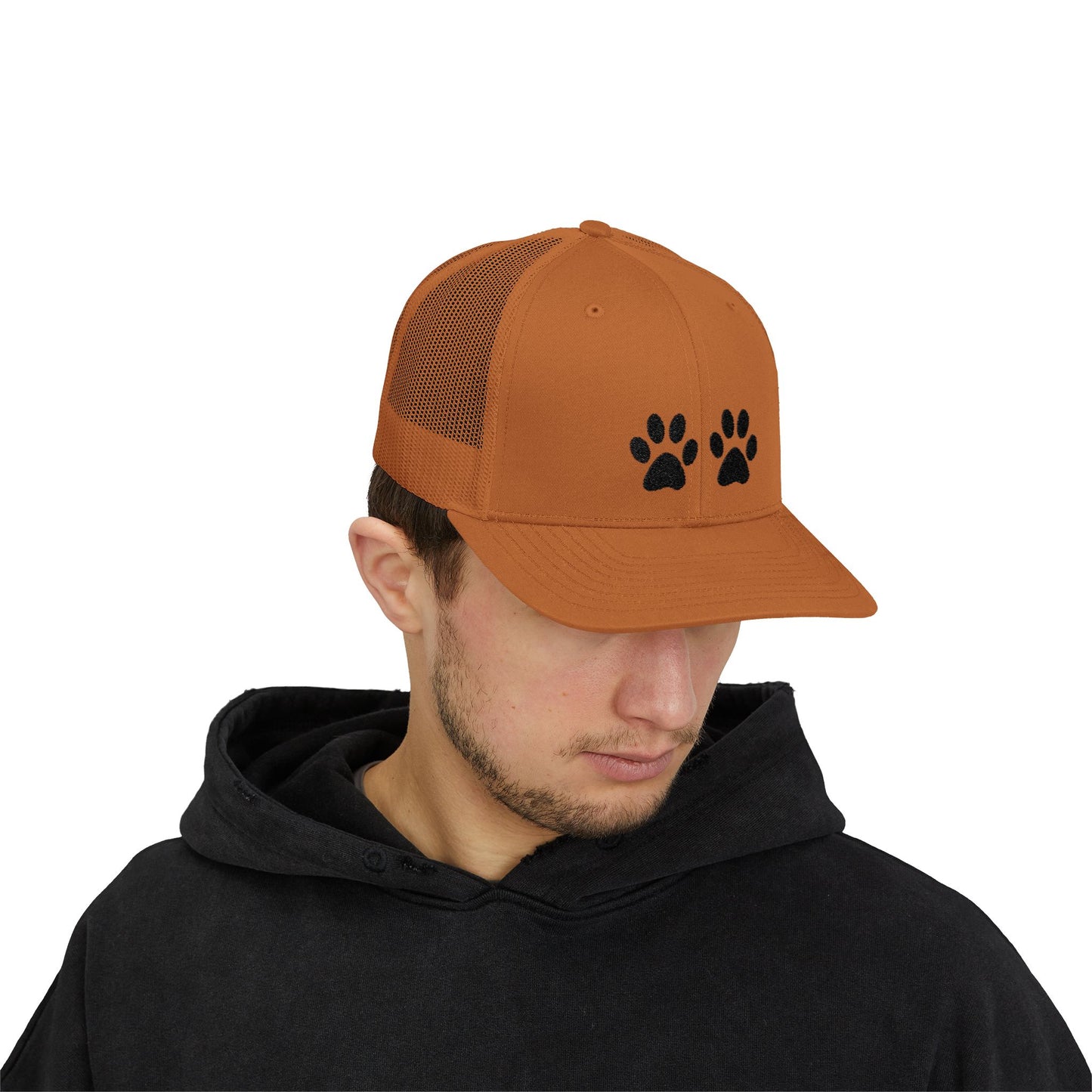 Paw Print Snapback Trucker Cap - Dog Lovers Hat, Pet Dad Gift, Adjustable Cap for Animal Lovers, Outdoor Activities, Casual Wear