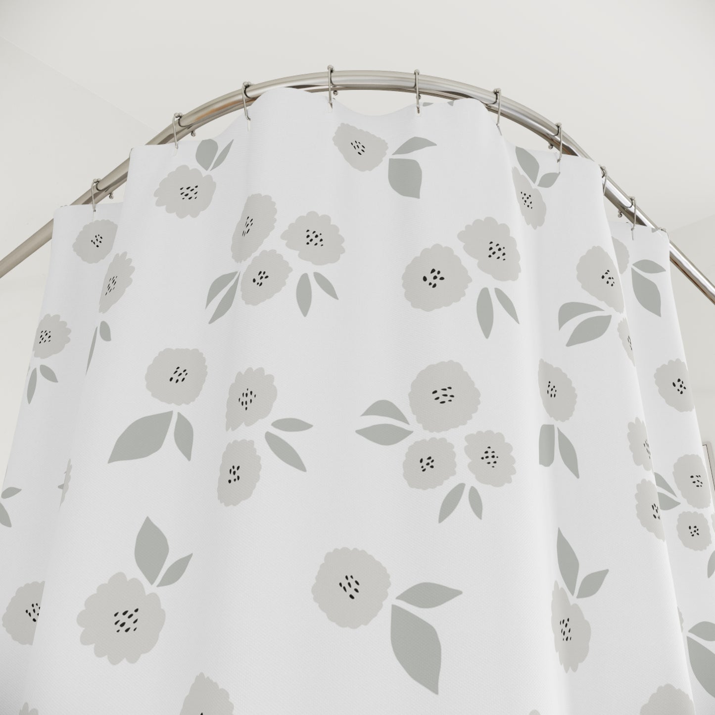 Elegant Floral Shower Curtain, Bathroom Decor, Modern Home Accessory, Spring Vibes, Gift for Her, Floral Interior Design