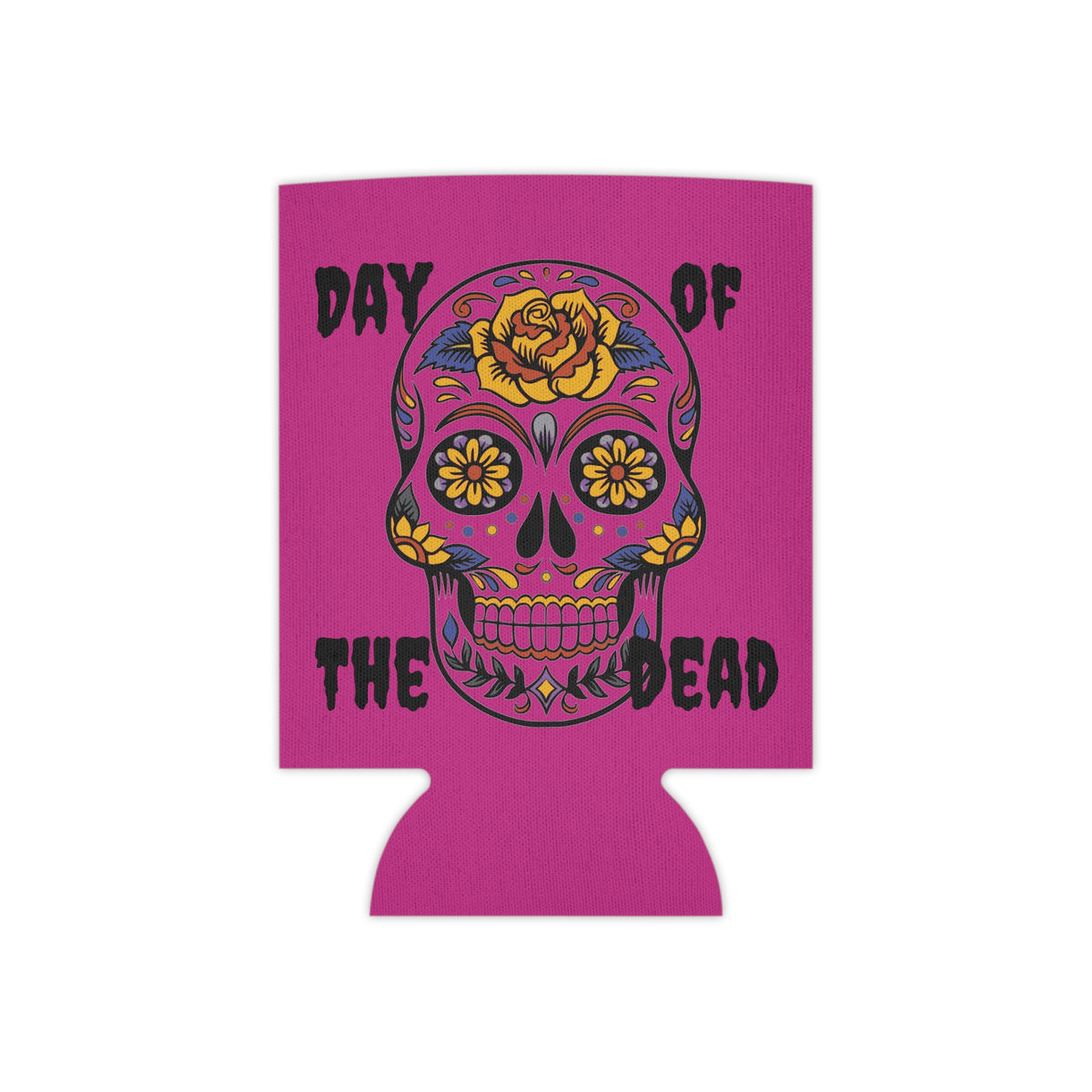 Day of the Dead Can Cooler, Floral Skull Drink Sleeve, Fiesta Beverage Insulator, Halloween Party Favor, Sugar Skull Drink Holder