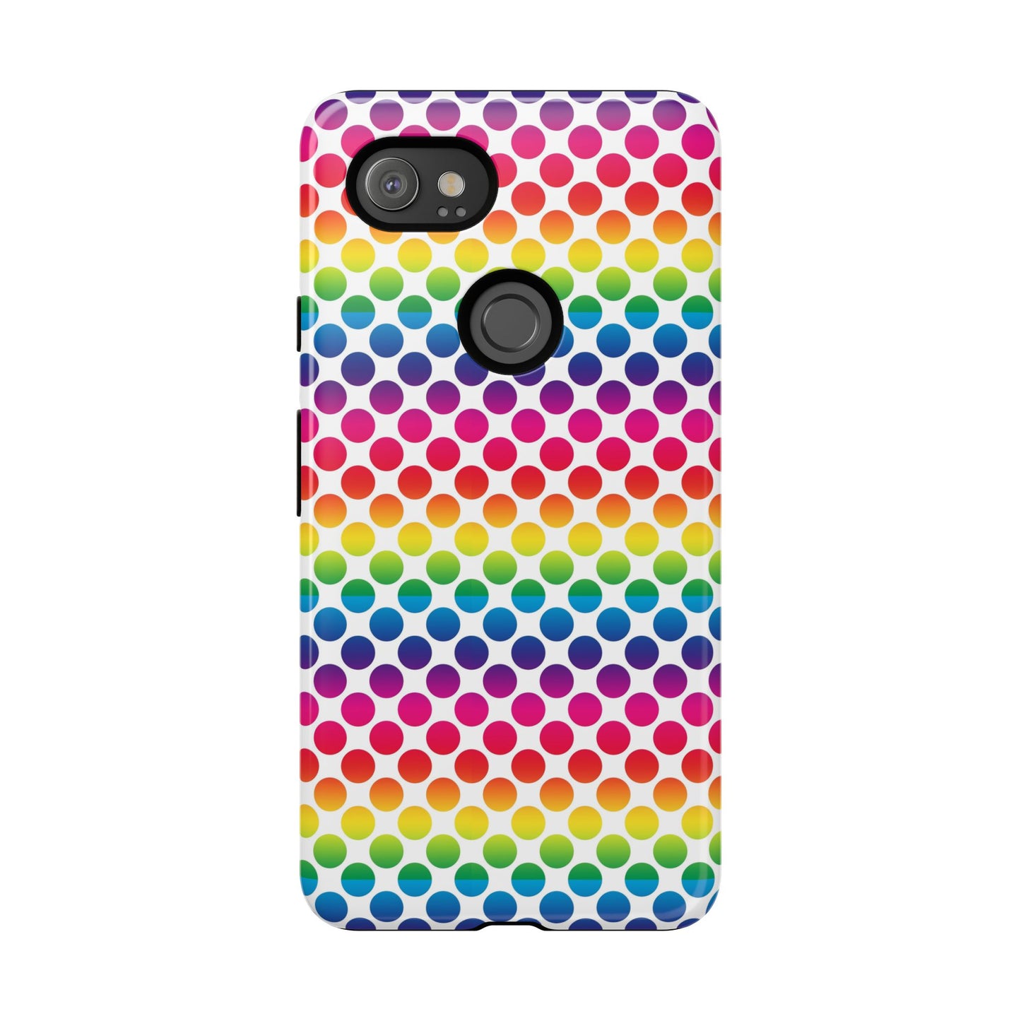 Rainbow Dot Phone Case, Colorful Phone Cover, Fun Phone Accessory, Gift for Friends, Trendy Mobile Case