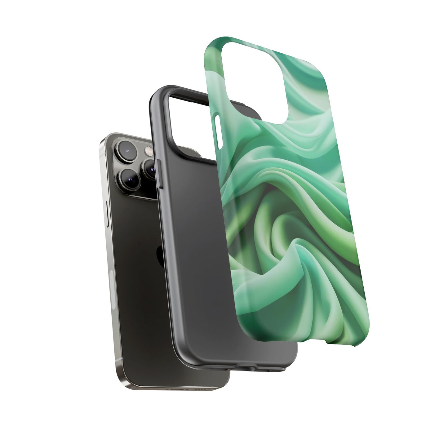 Stylish Phone Case, Tough Case, Green Abstract Design, Cell Phone Cover, Unique Gift, Trendy Accessory