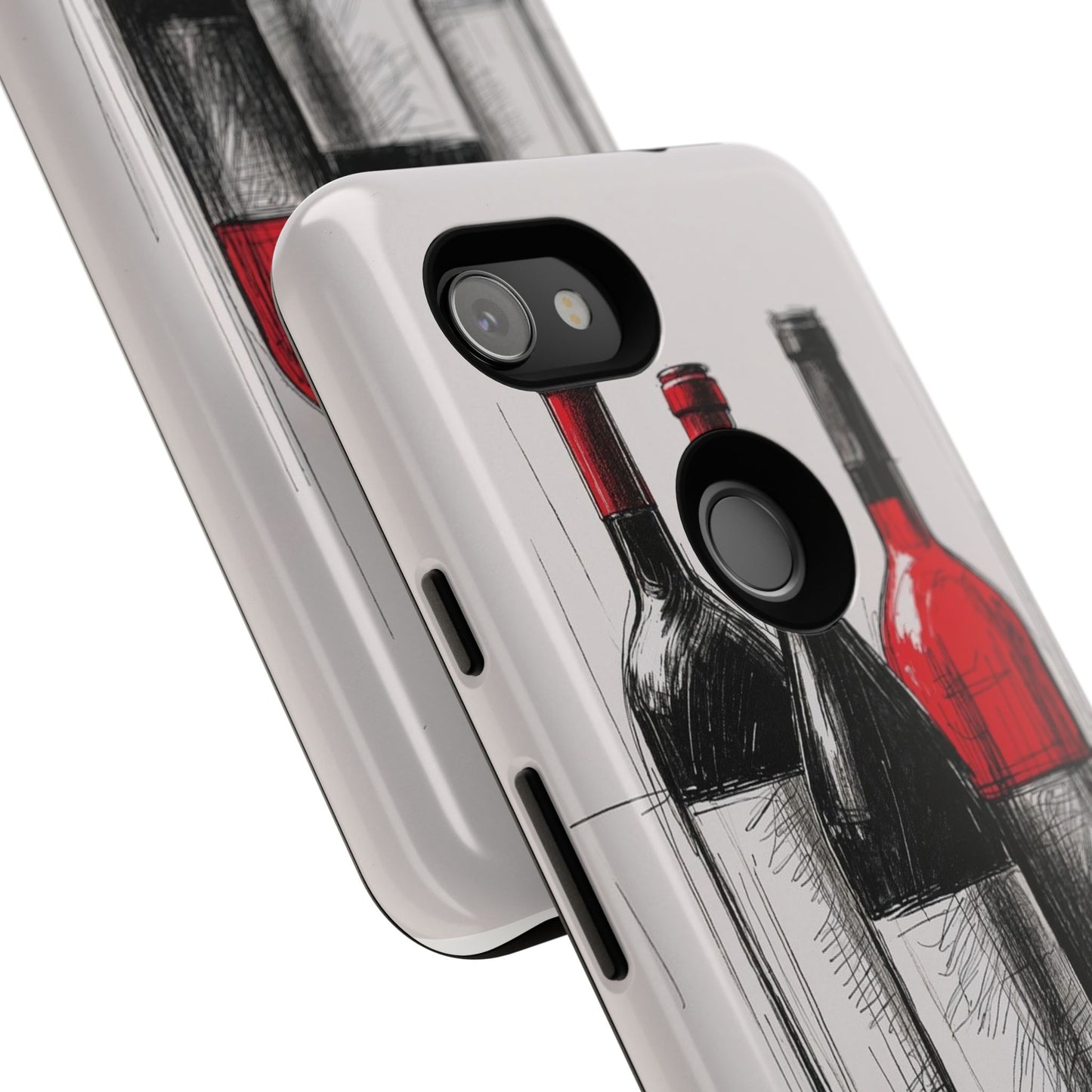 Wine Lover's Phone Case, Tough Phone Cover, Artistic Wine Design, Gift for Wine Enthusiasts, Customizable Case, Unique Wine Art
