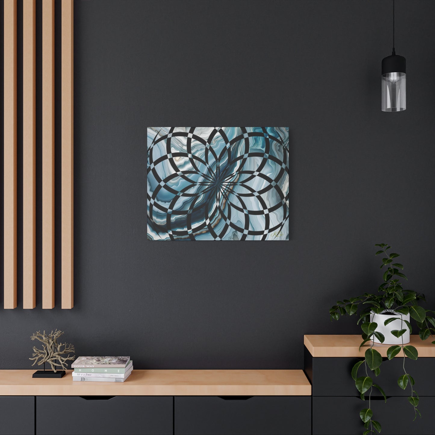 Abstract Geometric Art Canvas Print, Modern Wall