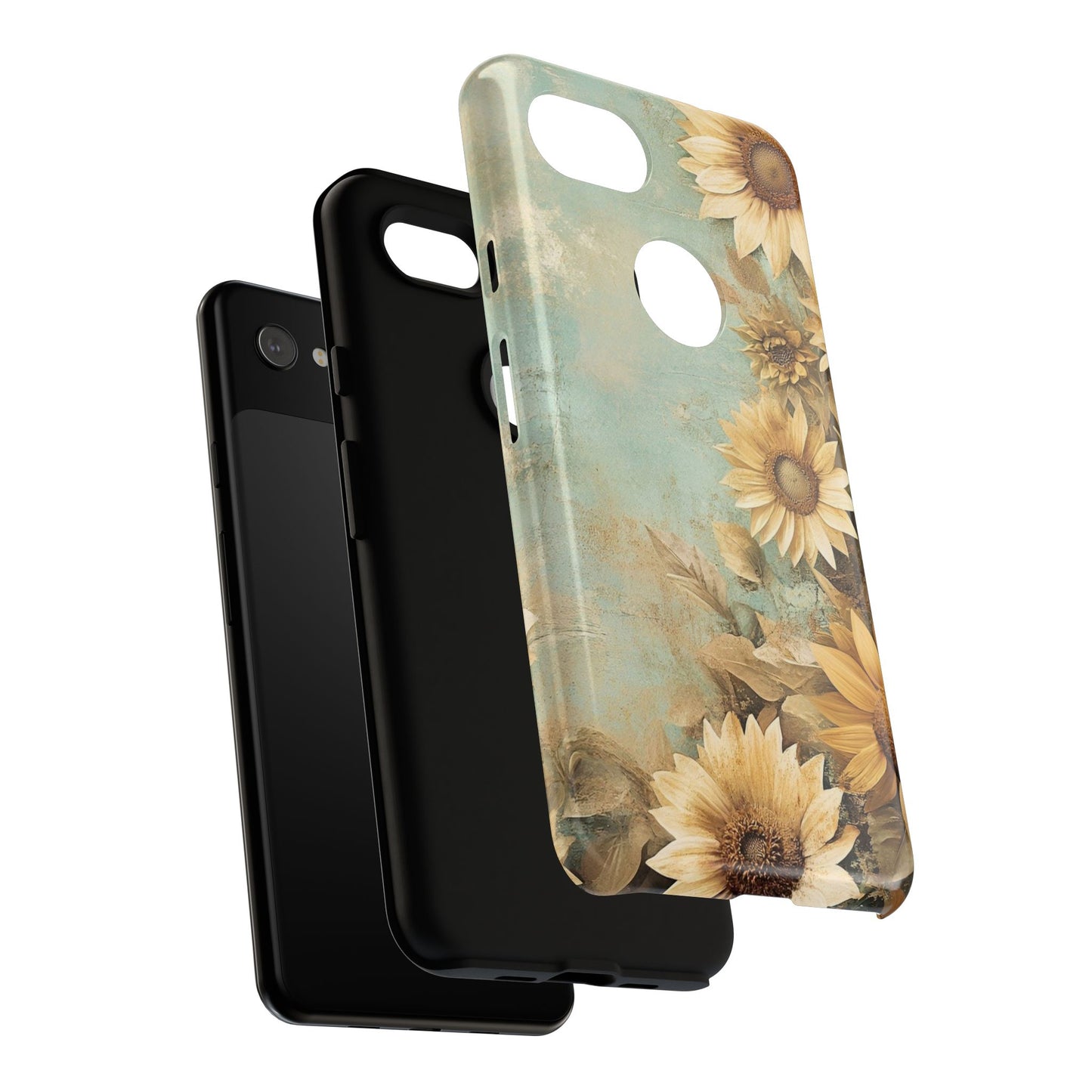 Sunflower Phone Case, Tough Shell Floral Cover, Nature Inspired Gift, Durable Protective Case, Perfect for Spring and Summer