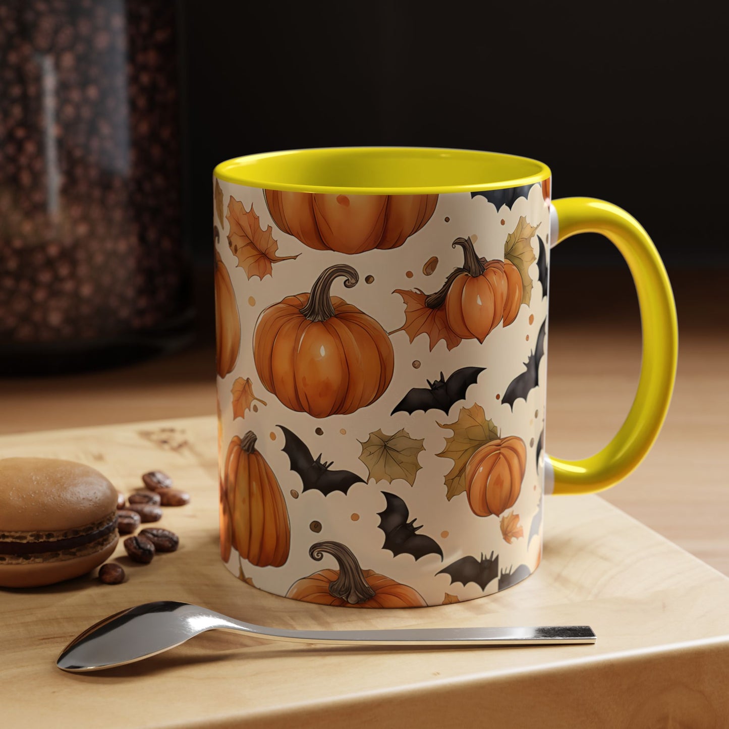 Pumpkin Halloween Coffee Mug, Fall Decor Mugs, Spooky Halloween Gifts, Autumn Drinkware, Seasonal Coffee Cups