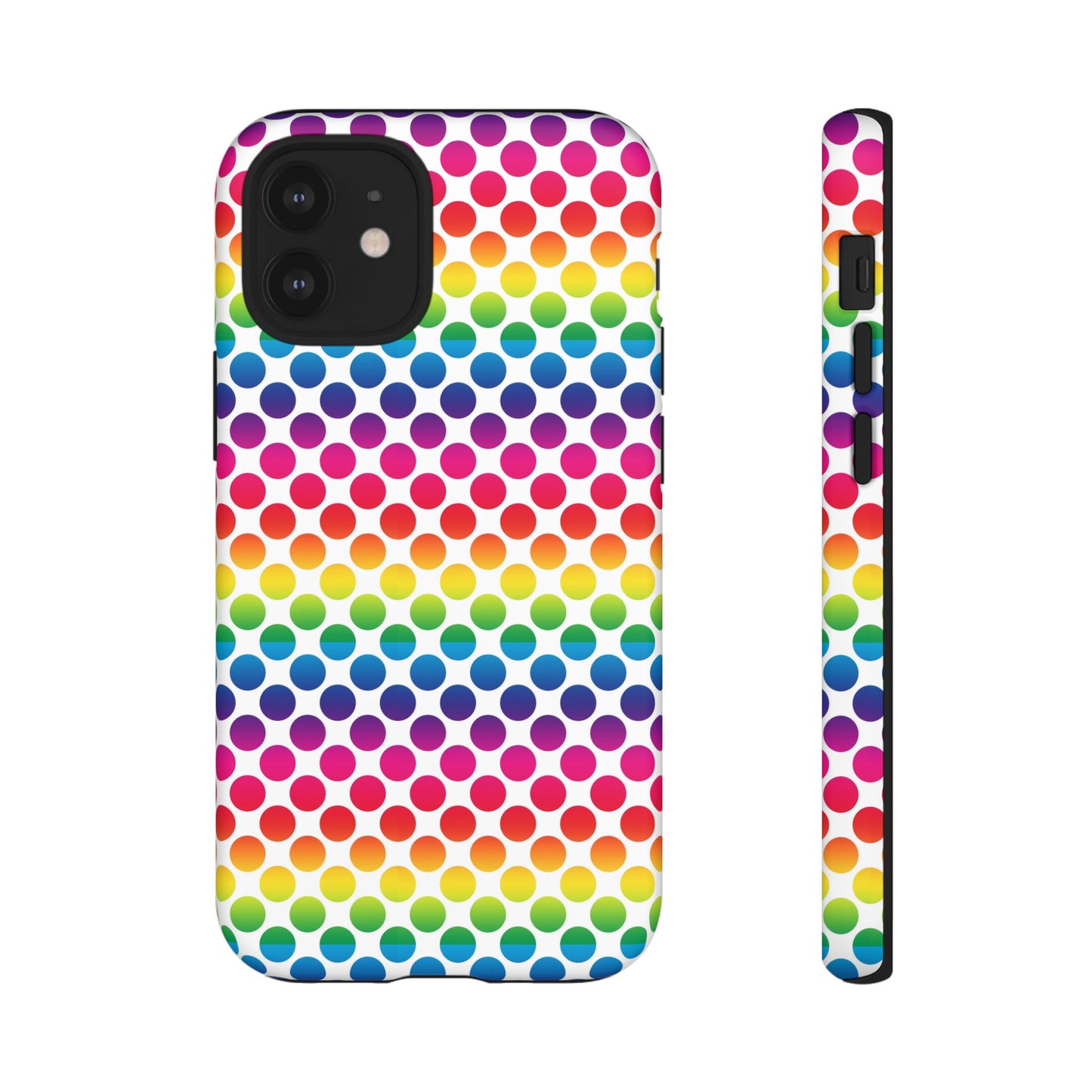 Rainbow Dot Phone Case, Colorful Phone Cover, Fun Phone Accessory, Gift for Friends, Trendy Mobile Case