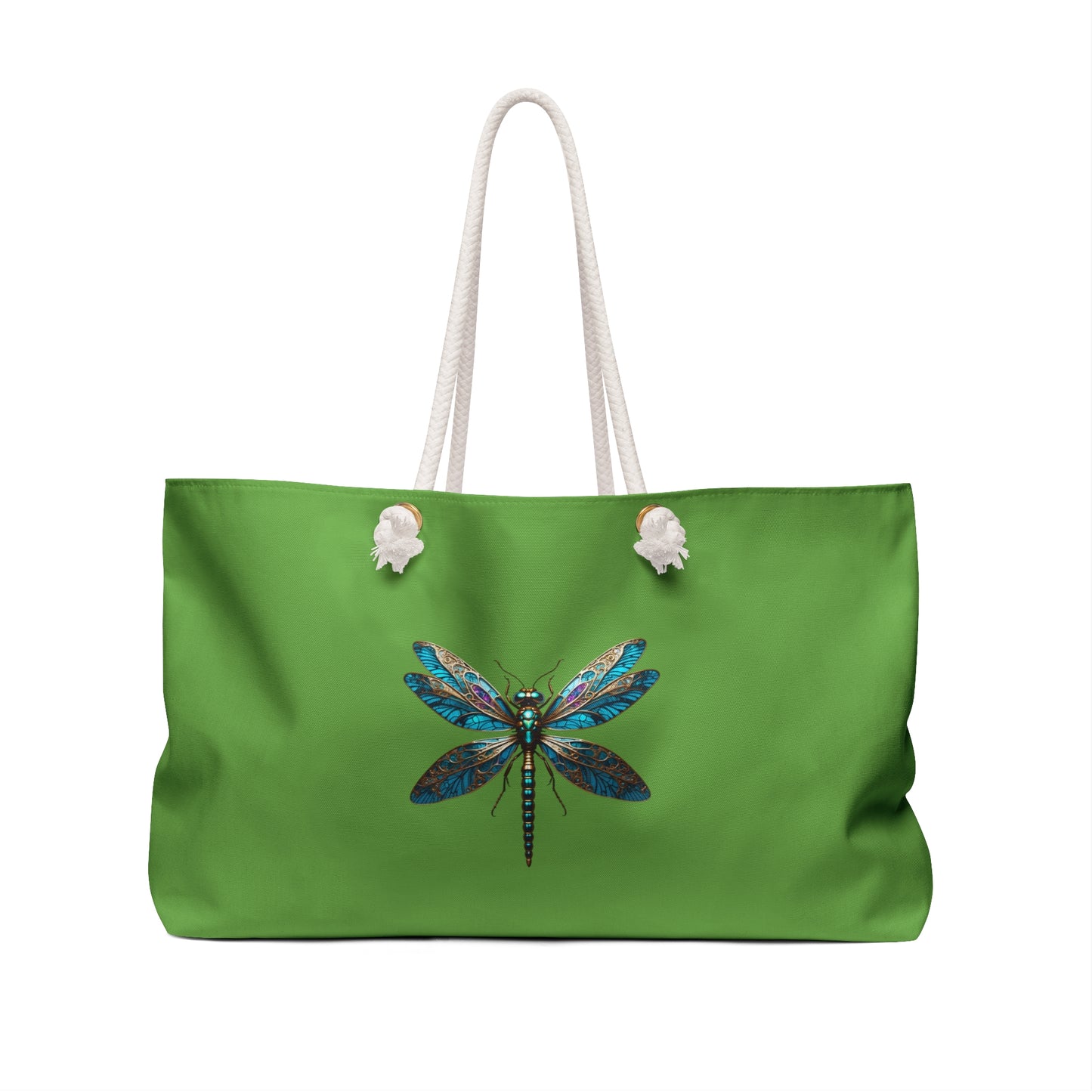 Vibrant Dragonfly Weekender Bag, Eco-Friendly Tote, Beach Bag, Travel Carryall, Gift for Nature Lovers, Weekend Getaway Essentials
