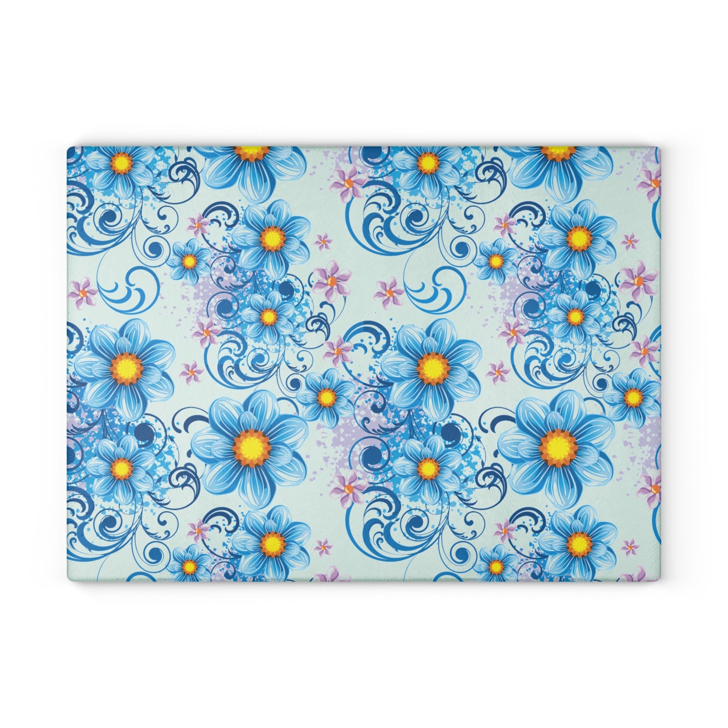 Floral Glass Cutting Board | Kitchen Decor, Gift for Home Chefs, Housewarming, Wedding, Unique Kitchenware