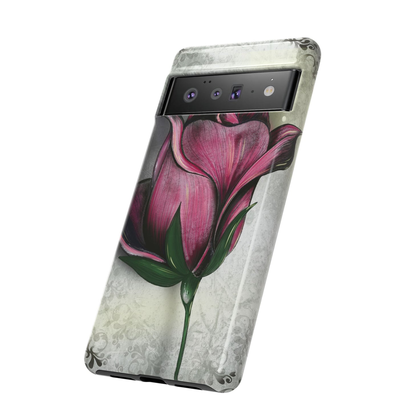 Rose Phone Case – Tough Cases, Floral Phone Cover, Gift for Her, Minimalist Design, Nature Lover's Accessory, Birthday Gift Idea
