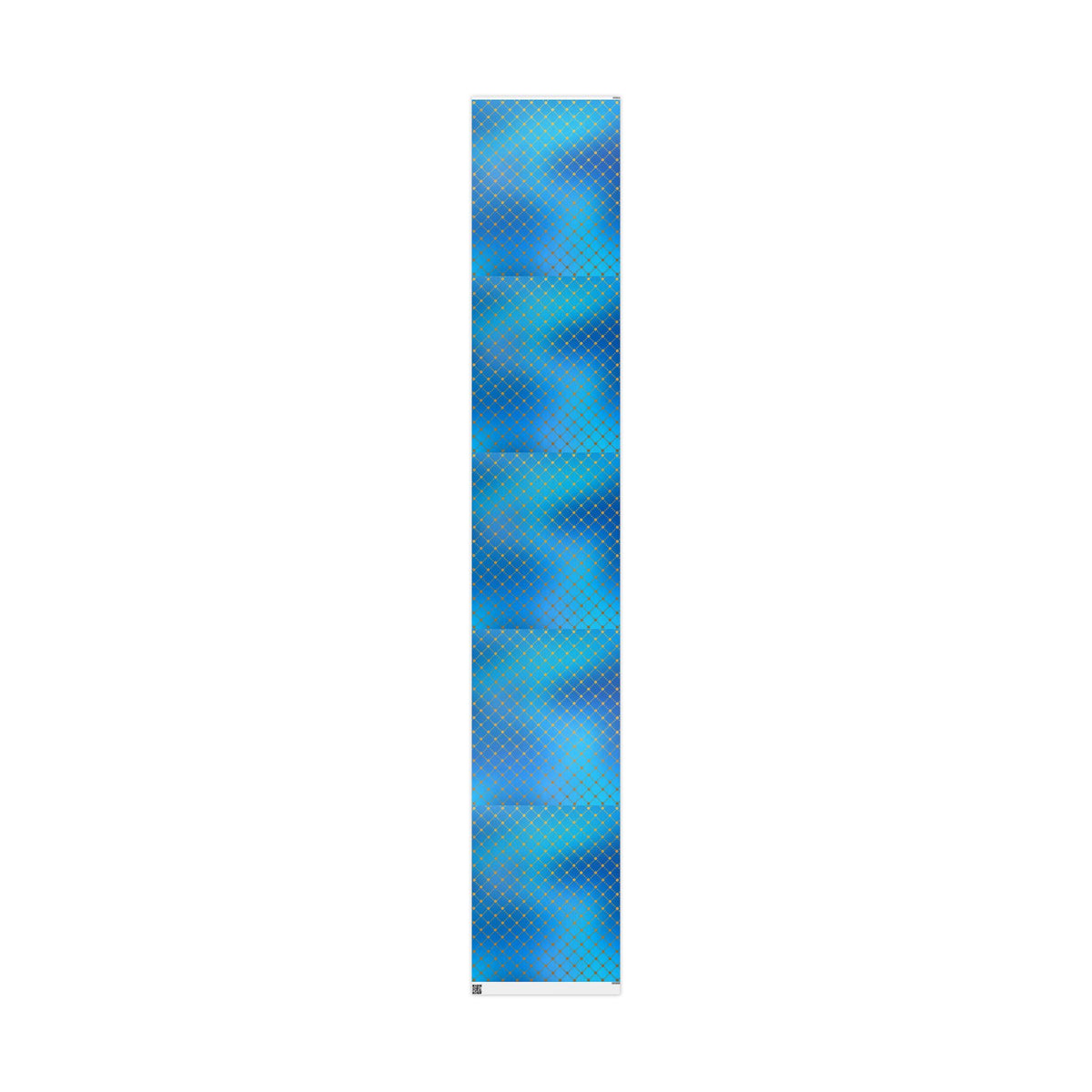 Blue Gold Dotted Swirl Wrapping Paper Roll — Decorative Gift Wrap