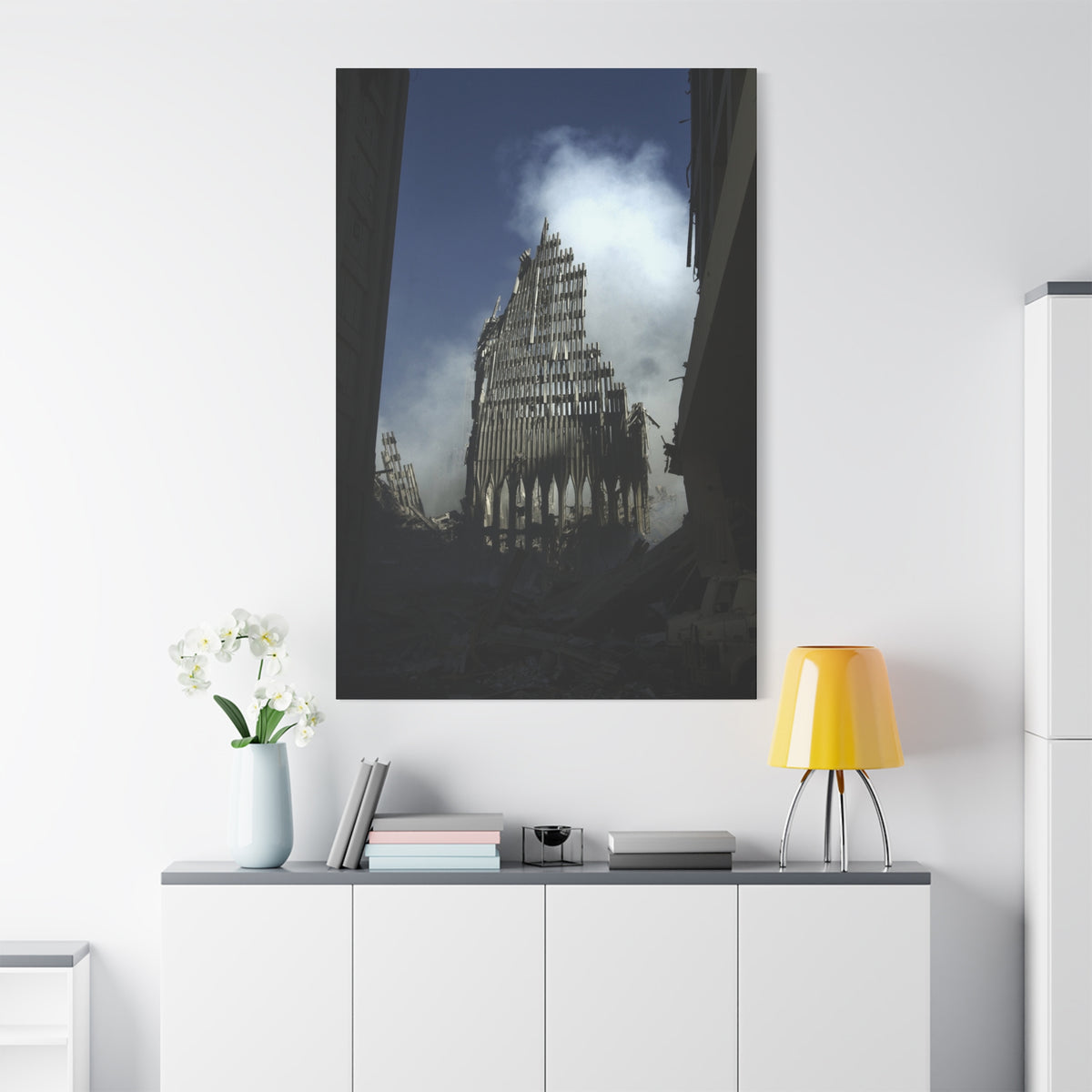 Matte Stretched Canvas - Ruined Cathedral Architectural Print