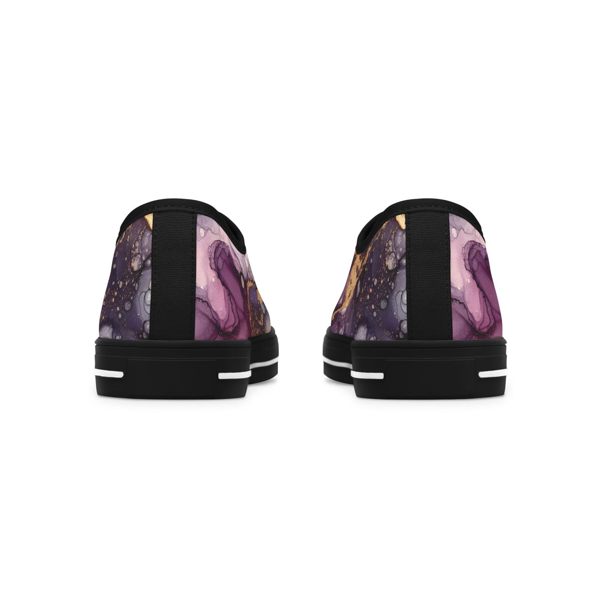 Low Top Sneakers — Purple Marble Galaxy Print