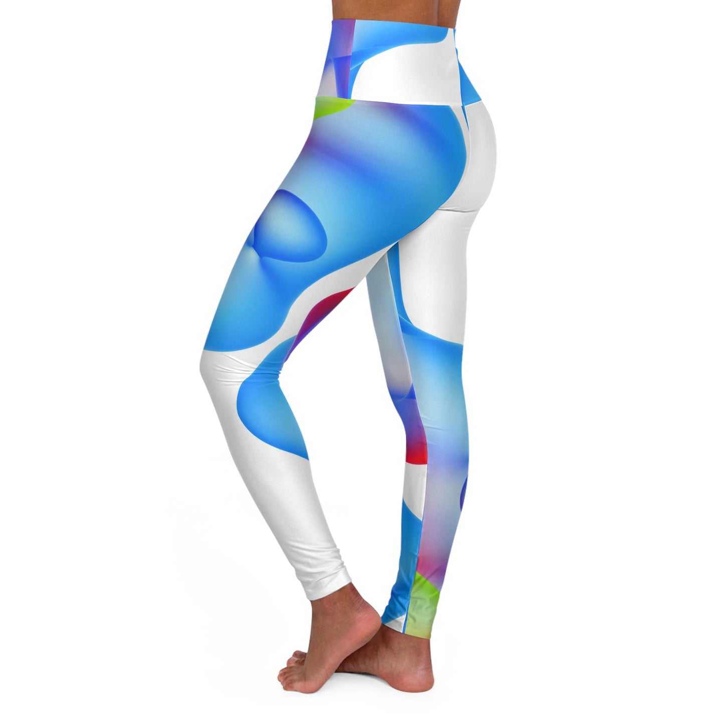 Vibrant High Waisted Yoga Leggings, Colorful Workout Pants for Fitness, Stylish Activewear for Yoga, Dance & Gym