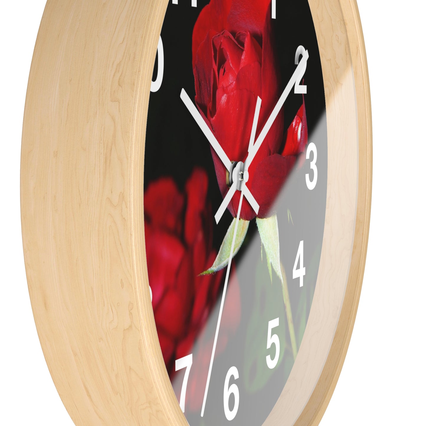 Elegant Floral Wall Clock - Romantic Home Decor, Gift for Her, Bedroom Accent, Anniversary Decoration, Nature Lover's Gift