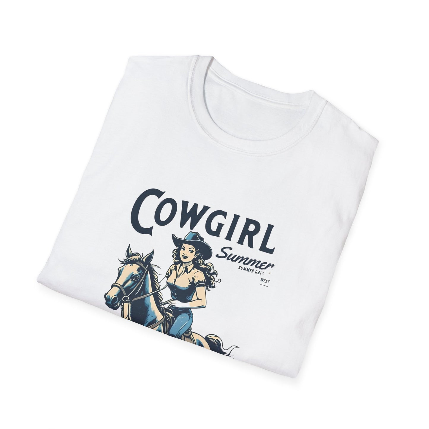 Cowgirl Summer Unisex Soft style T-Shirt Vintage Equestrian Tee for Horse Lovers