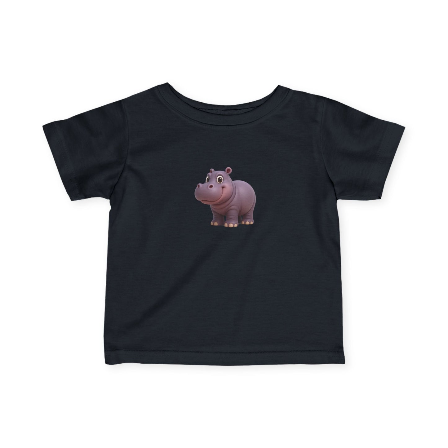 Cute Hippo Infant T-Shirt, Baby Birthday Gift, Toddler Apparel, Animal Lover Tee, Kids Casual Wear