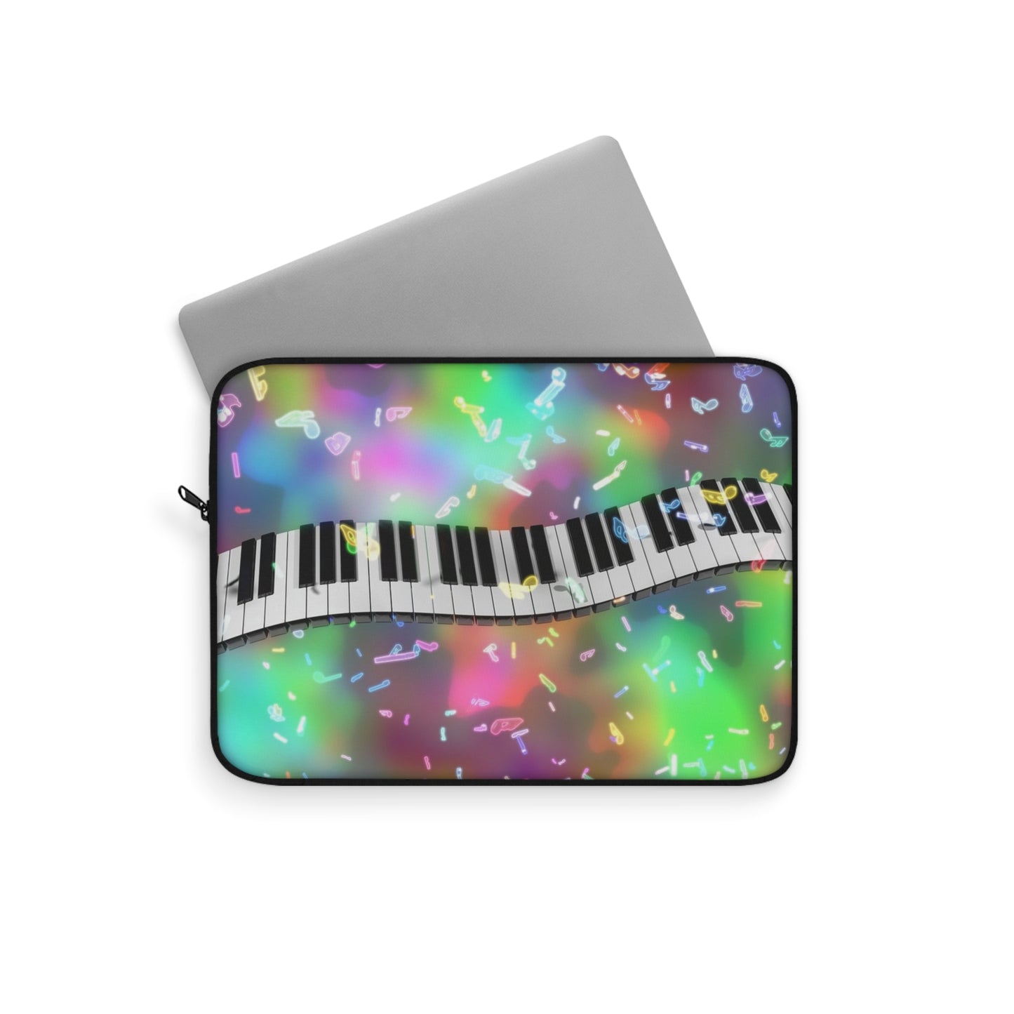 Colorful Piano Keys Laptop Sleeve, Musical Gift, Tech Accessory, Music Lover, Graduation Present, Unique Computer Case