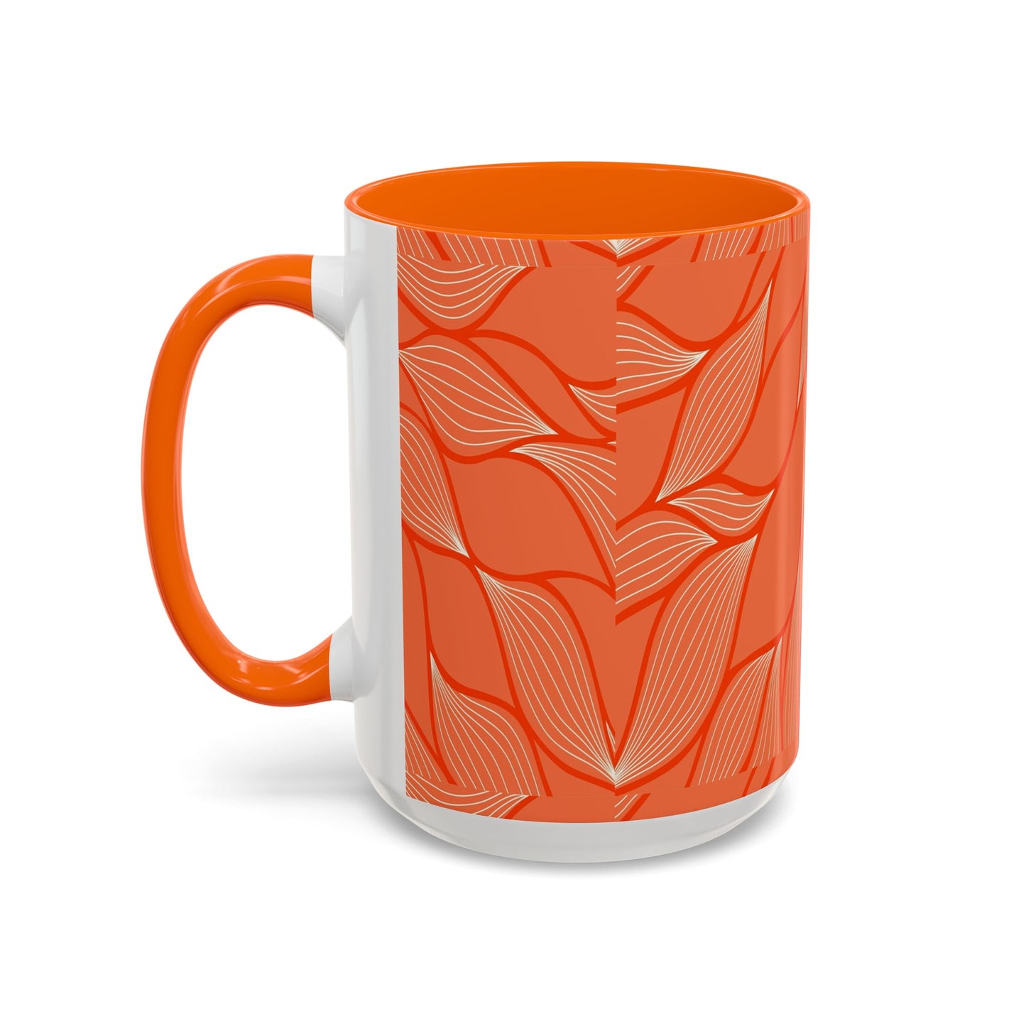 Stylish Accent Coffee Mug, Floral Pattern Drinkware, Unique Gift for Coffee Lovers, Home Decor, Kitchenware, Vibrant Design
