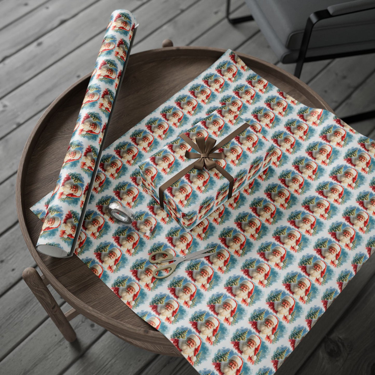 Festive Wrapping Paper | Holiday Gift Wrap, Christmas Decor, Santa Print, Eco-Friendly Wrap, Party Supplies