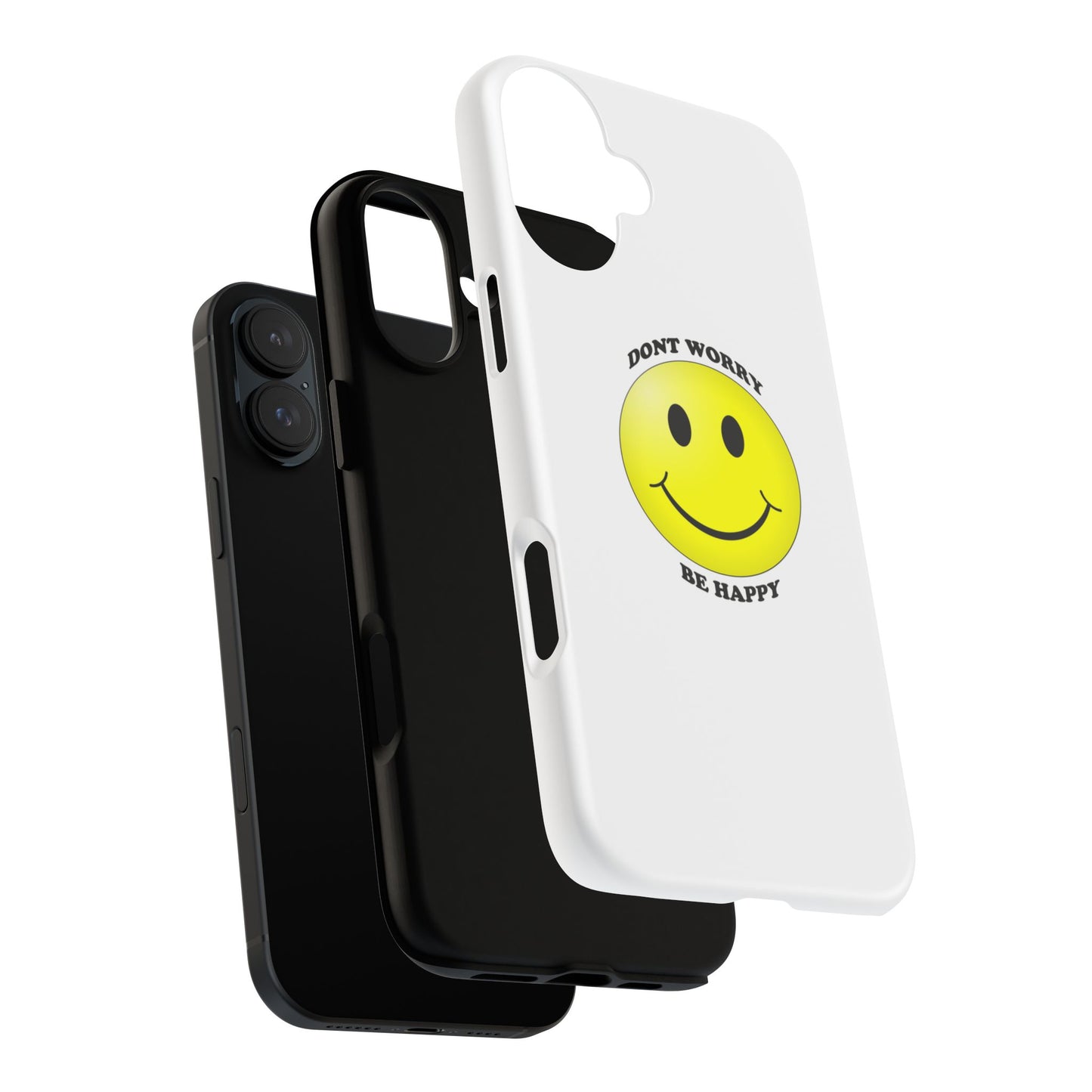 Happy Face Phone Case, Tough Cases, Don’t Worry, Be Happy, Cute Gift for Friends, Positive Vibes, Fun Mobile Accessories