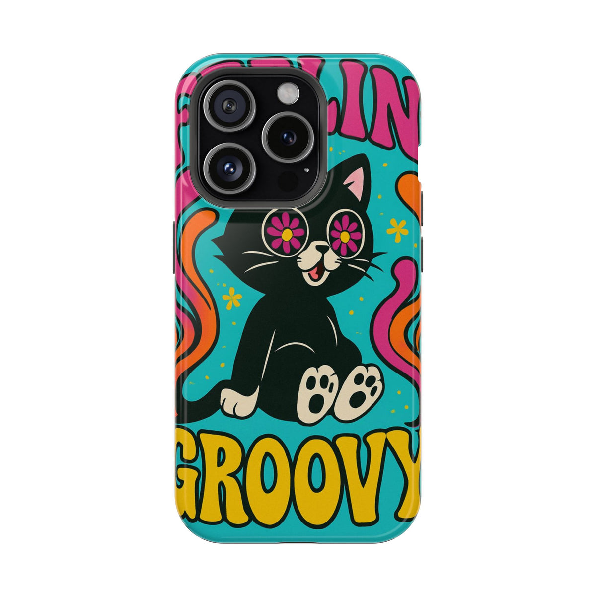 Groovy Cat Magnetic Impact-Resistant Phone Case