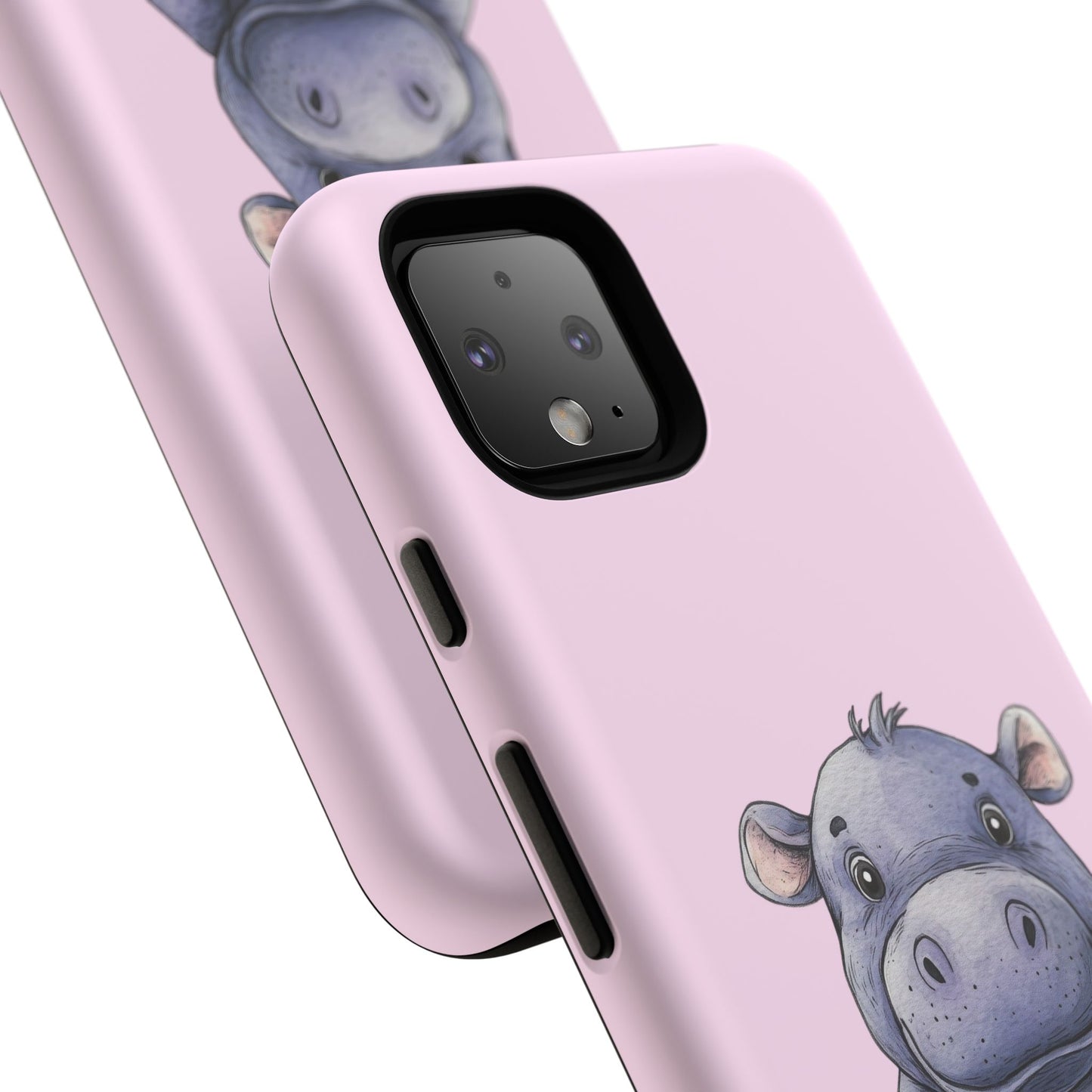 Cute Hippo Phone Case - Tough Cases, Animal Phone Cover, Kawaii Accessories, Gifts for Kids, Unique Tech Gear
