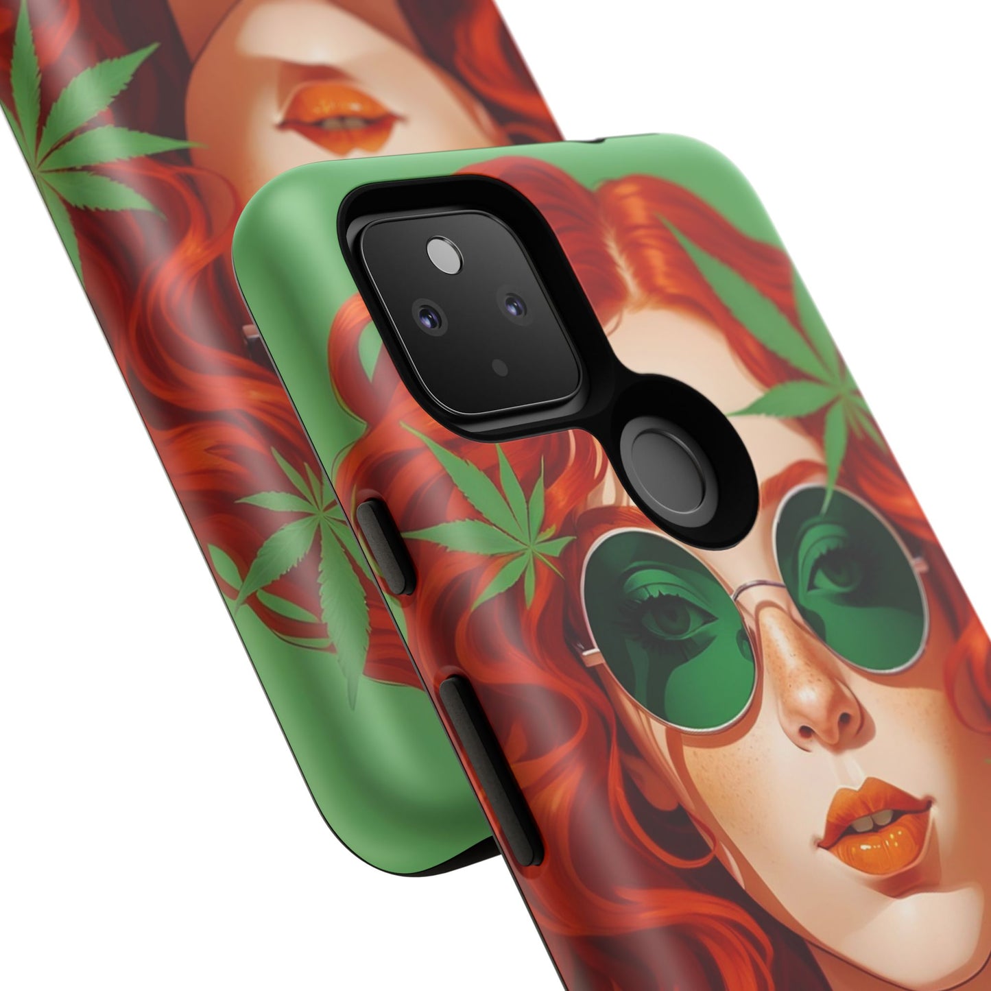 Vibrant Phone Case with Retro Greenery Design, Trendy Case for Casual Look, Gift for Her, Summer Vibes, Unique Phone Accessory