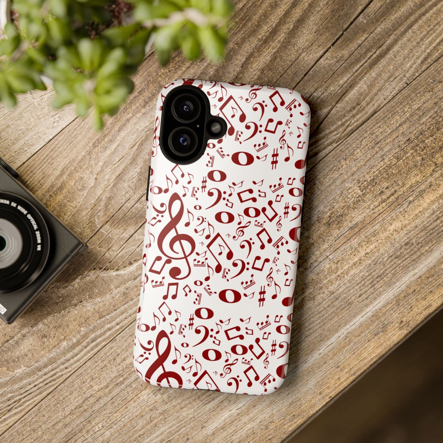 Musical Note Phone Case, Tough iPhone Cover, Gift for Musicians, Customizable, Music Lover's Accessory, Durable Phone Protection