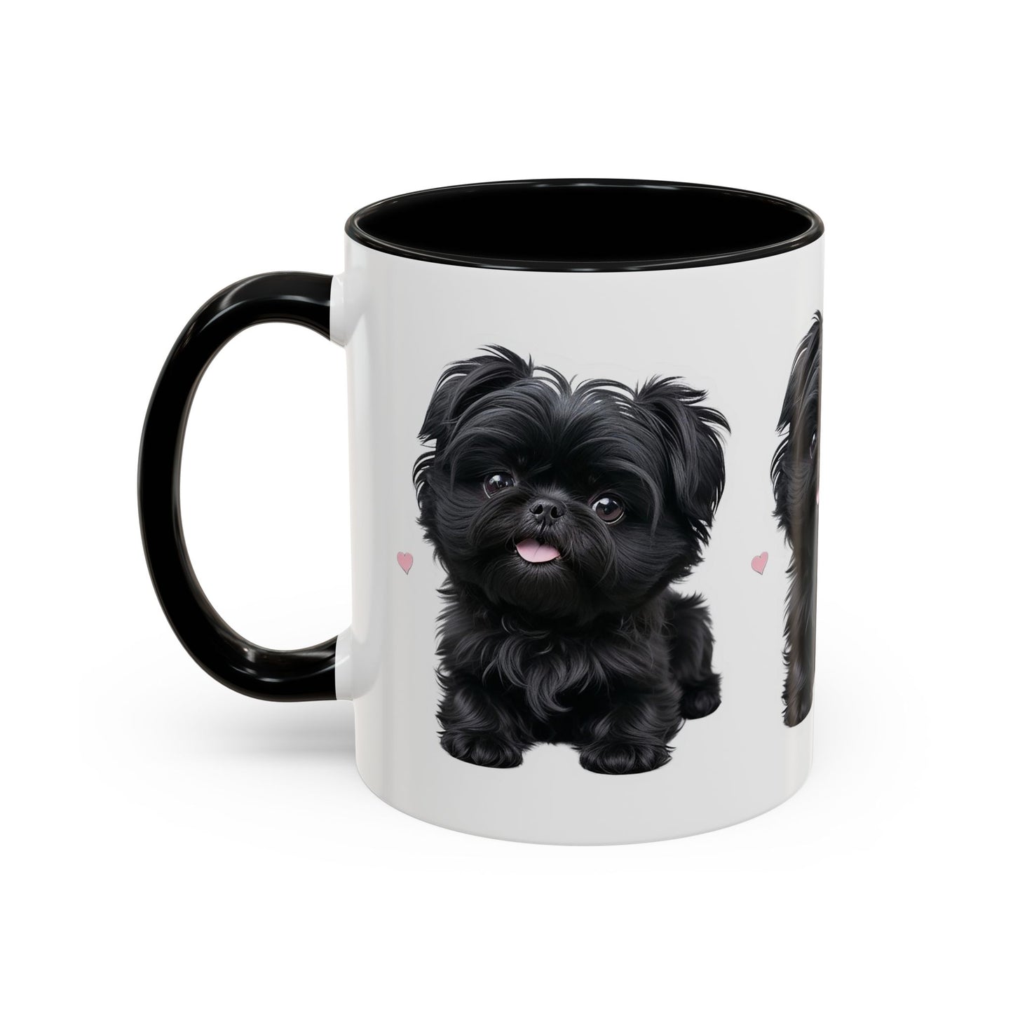 Cute Pug Accent Coffee Mug, Pet Lover Gift, Coffee Cup, Dog Mom Mug, Black Dog Ceramic Mug