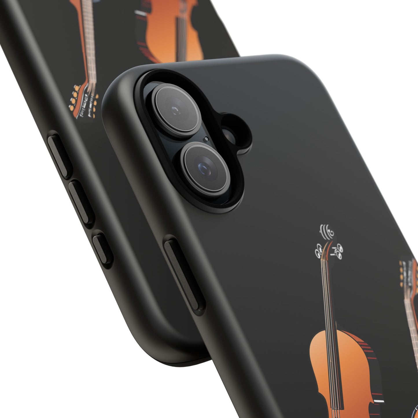 Musical Instrument Phone Case - Violin & Banjo Design, Music Lover Gift, Unique Phone Cover, Holiday Gift, Durable Tough Cases