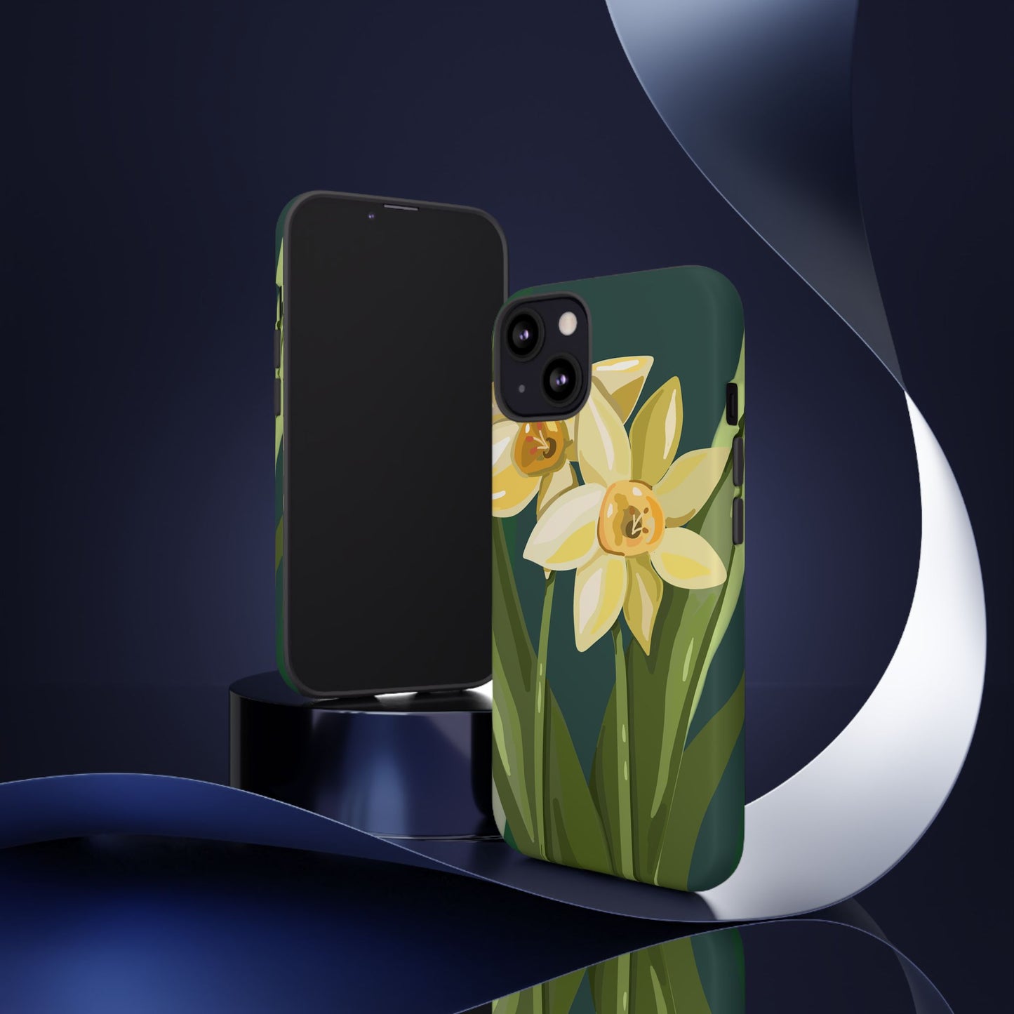 Floral Phone Case - Yellow Daffodil Design, Tough Phone Cover, Spring Decor, Floral Gift, Nature-Inspired Accessories