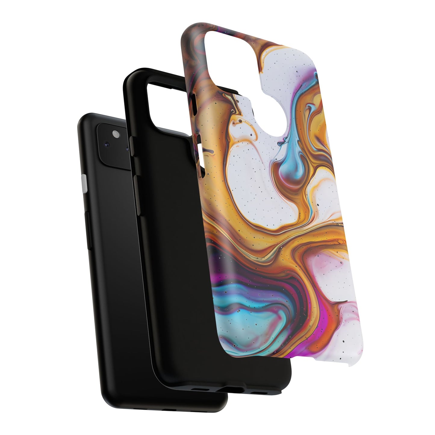 Artistic Phone Case, Tough Cases with Colorful Marble Design