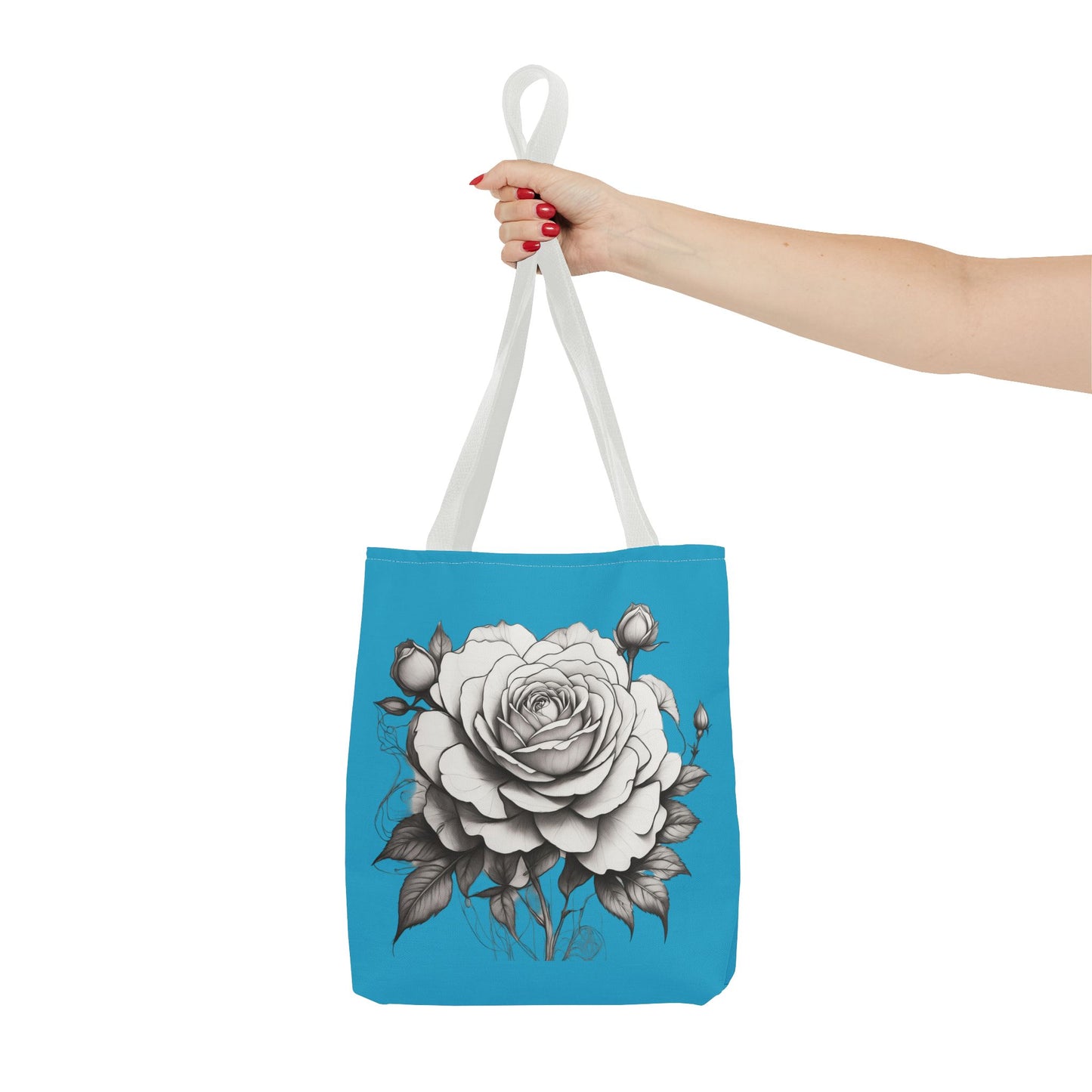 Elegant Floral Tote Bag with Roses, Chic Reusable Grocery Bag, Perfect Gift for Her, Stylish Handbag, Everyday Essentials