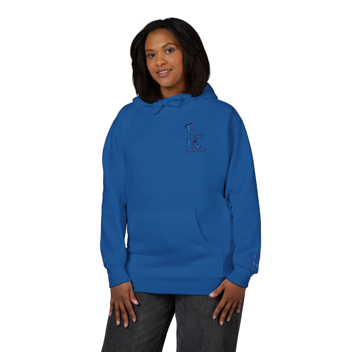 Cozy Floral Monogram Fleece Hoodie for Unisex - Perfect Gift for Birthdays, Valentine’s Day, Casual Wear, Adventure