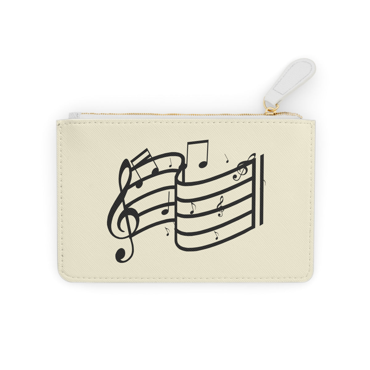 Musical Notes Mini Clutch — Music Lover Zip Pouch